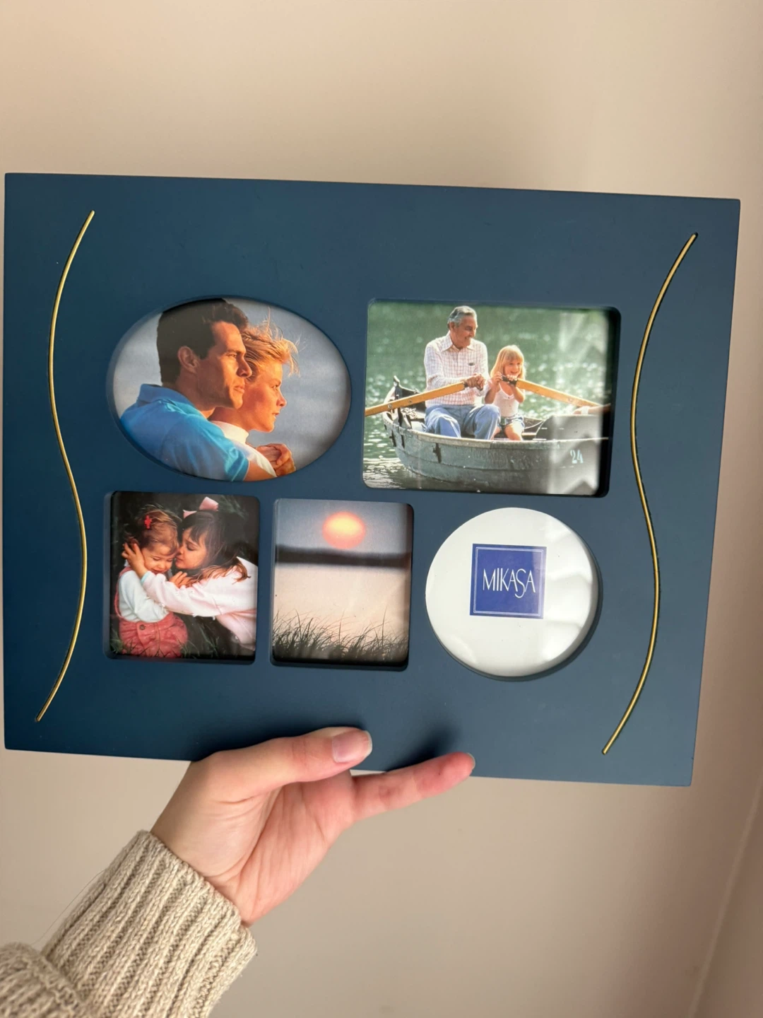 Photo Frame - blue and gold