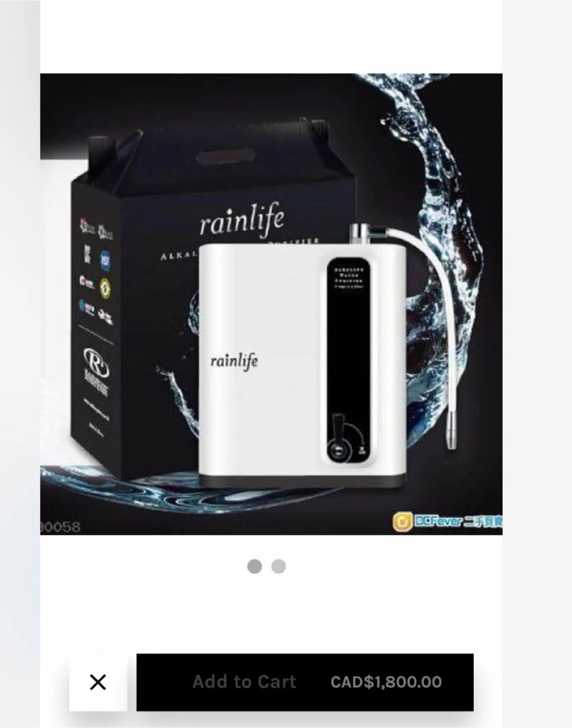 Rainlife Alkaline Water Ionizer