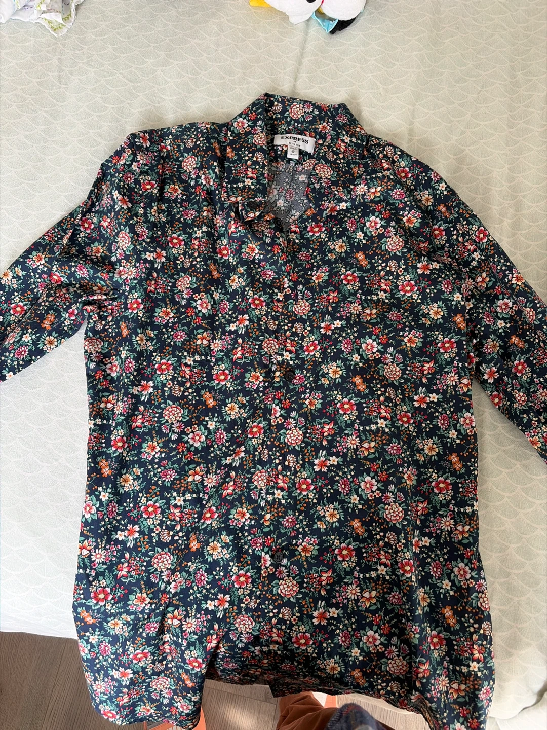Express Extra Slim Fit Floral Shirt
