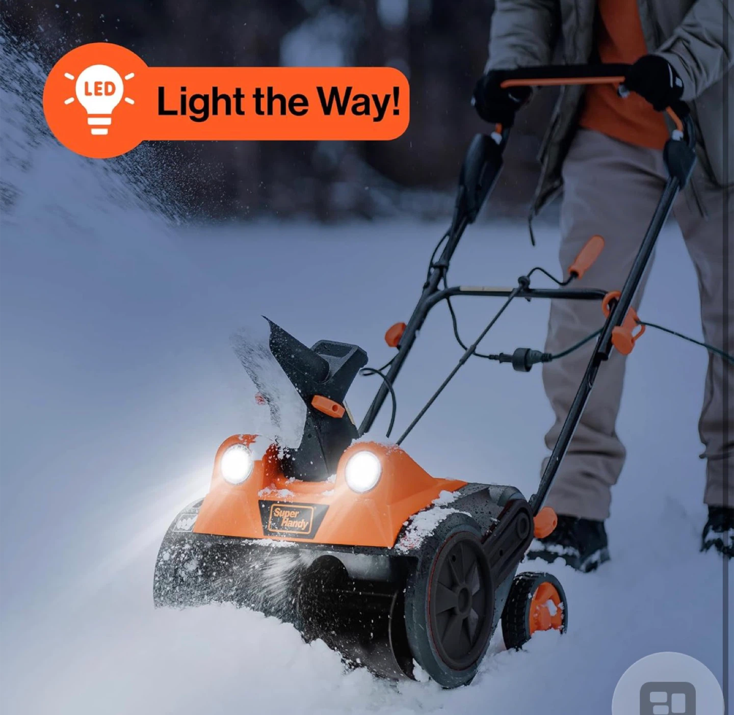 Super Handy 120V Electric Snow Thrower - 18 Inch Clearing Width - photo 3
