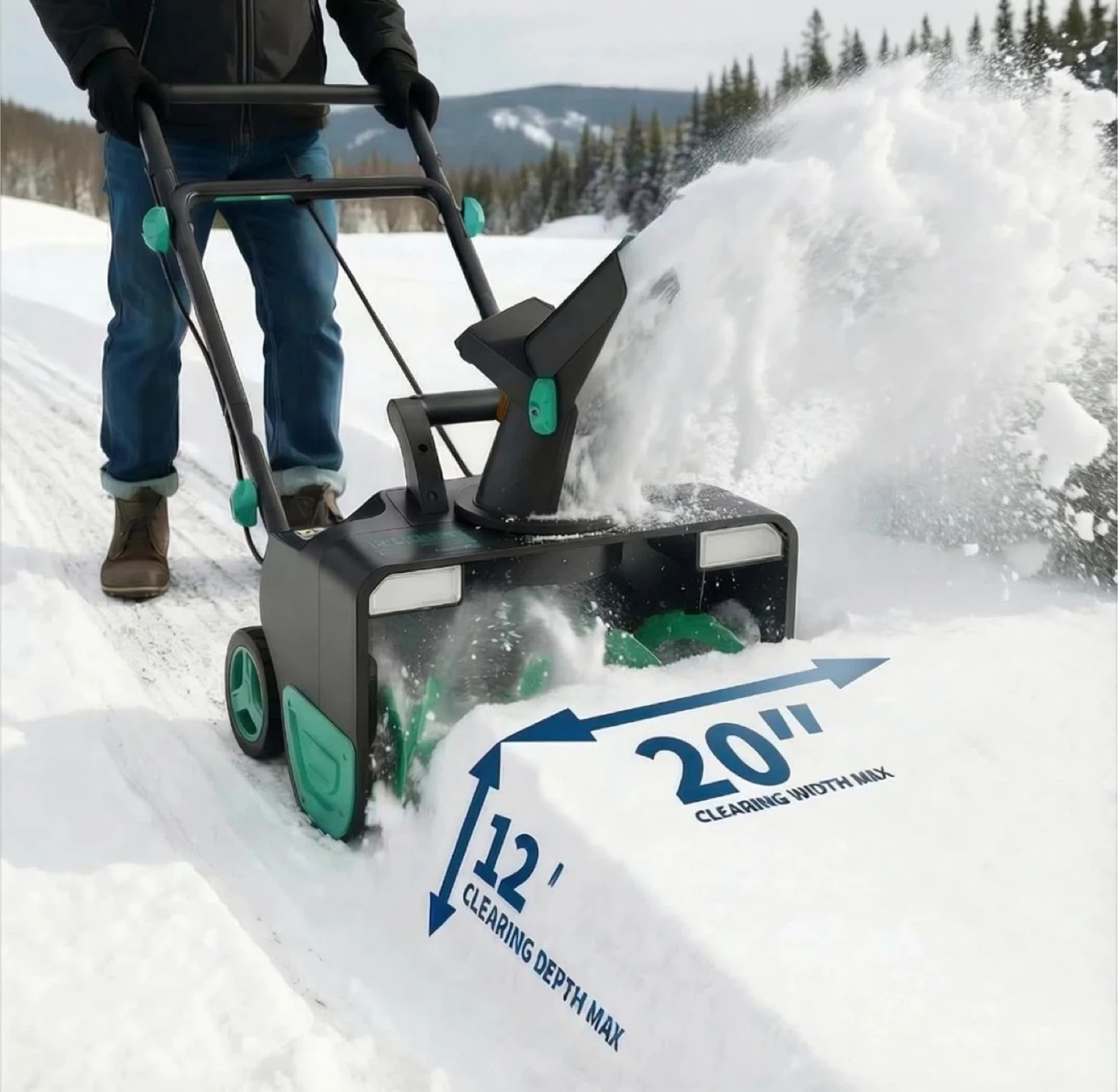 Electric Snow Blower - 20" Clearing Width - photo 3
