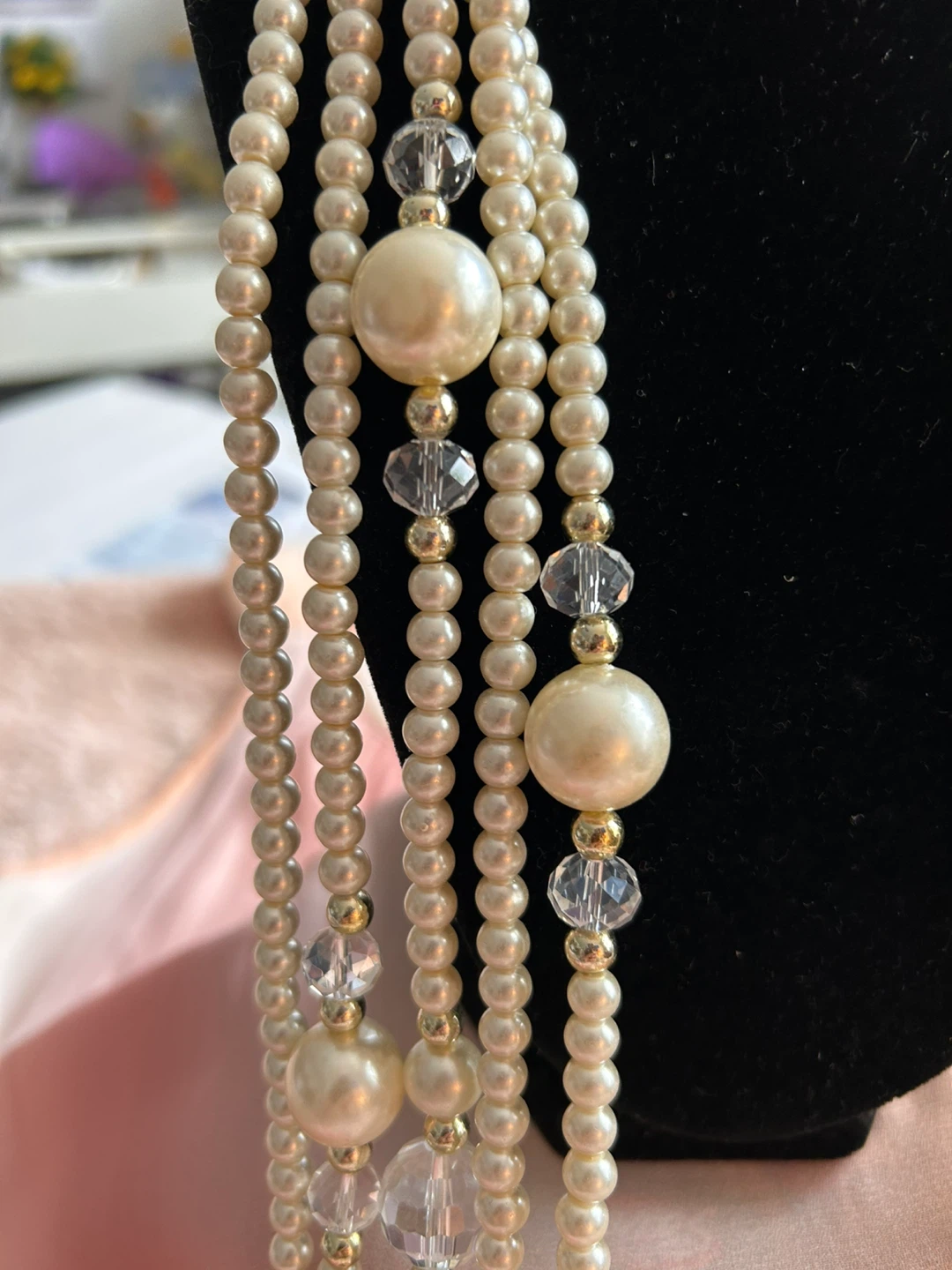 Elegant Pearl Cascade Necklace - 45 cm - photo 5