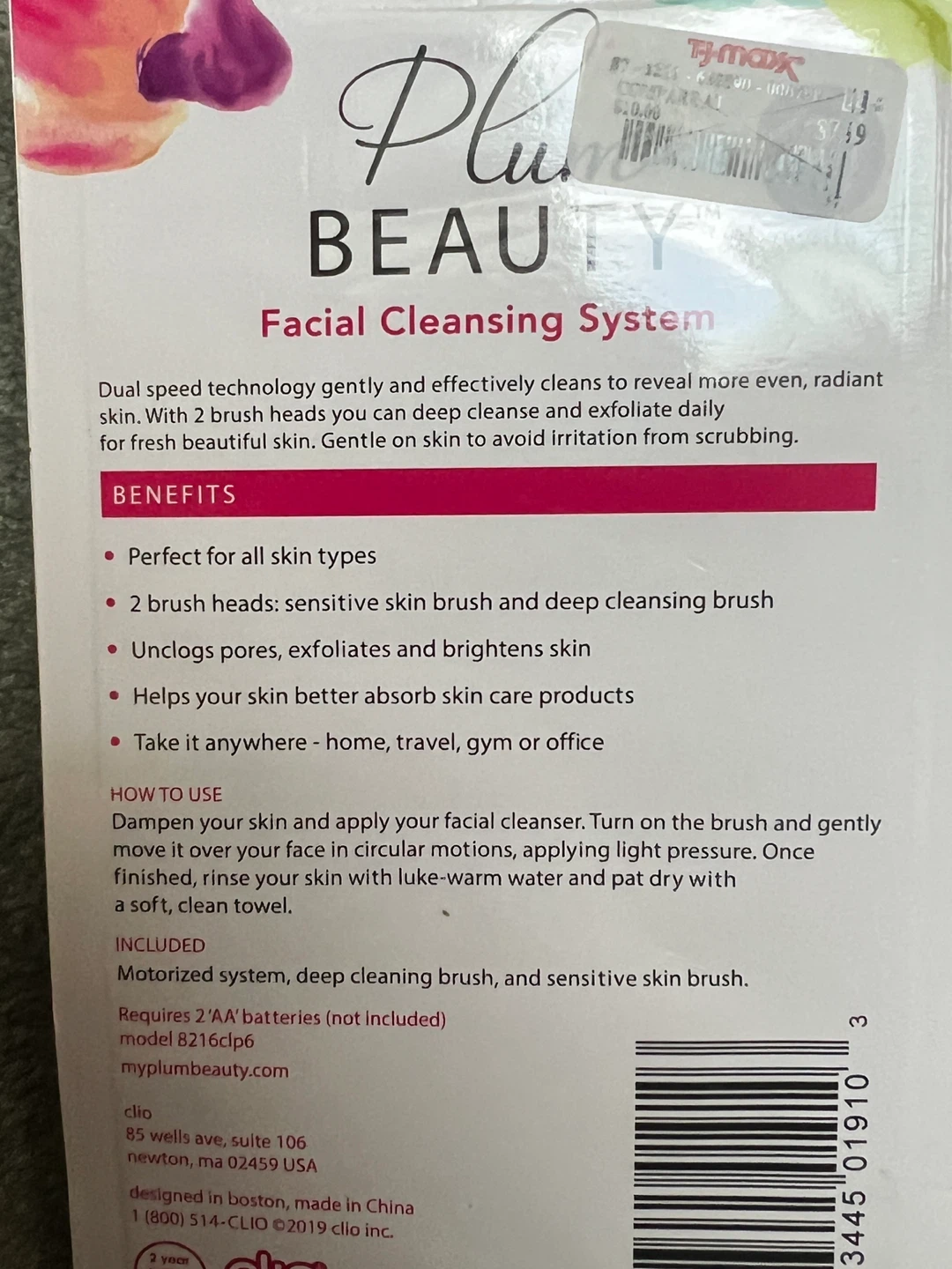 Plum Beauty Facial Cleansing System with Bonus Brush - photo 3