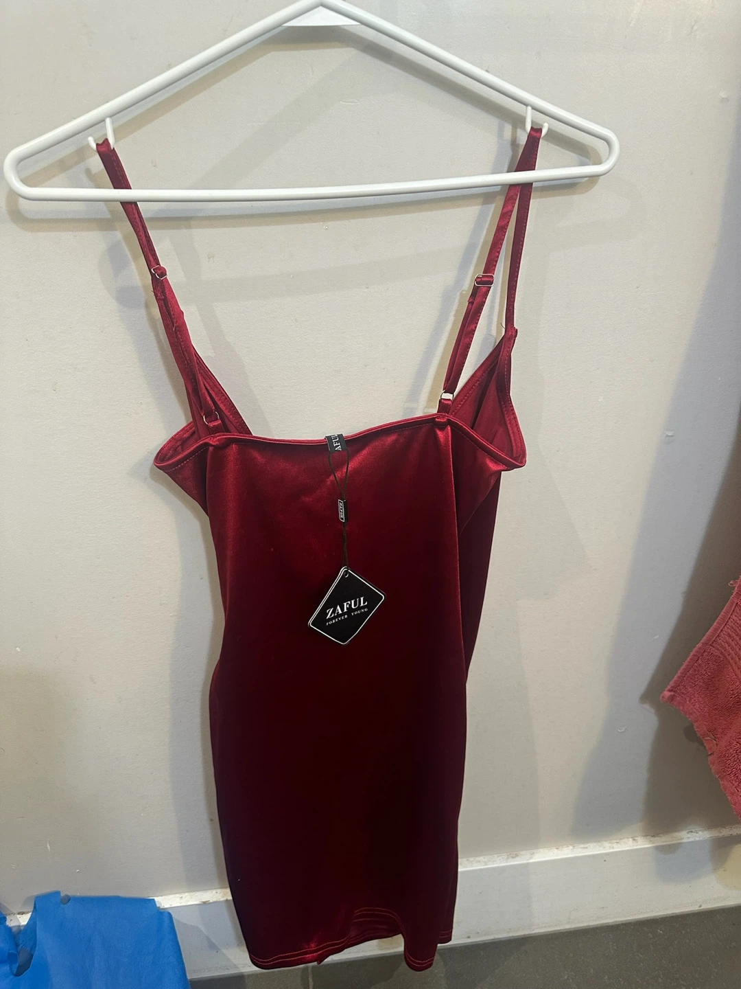 Zaful Red Satin Slip Dress Size US 4