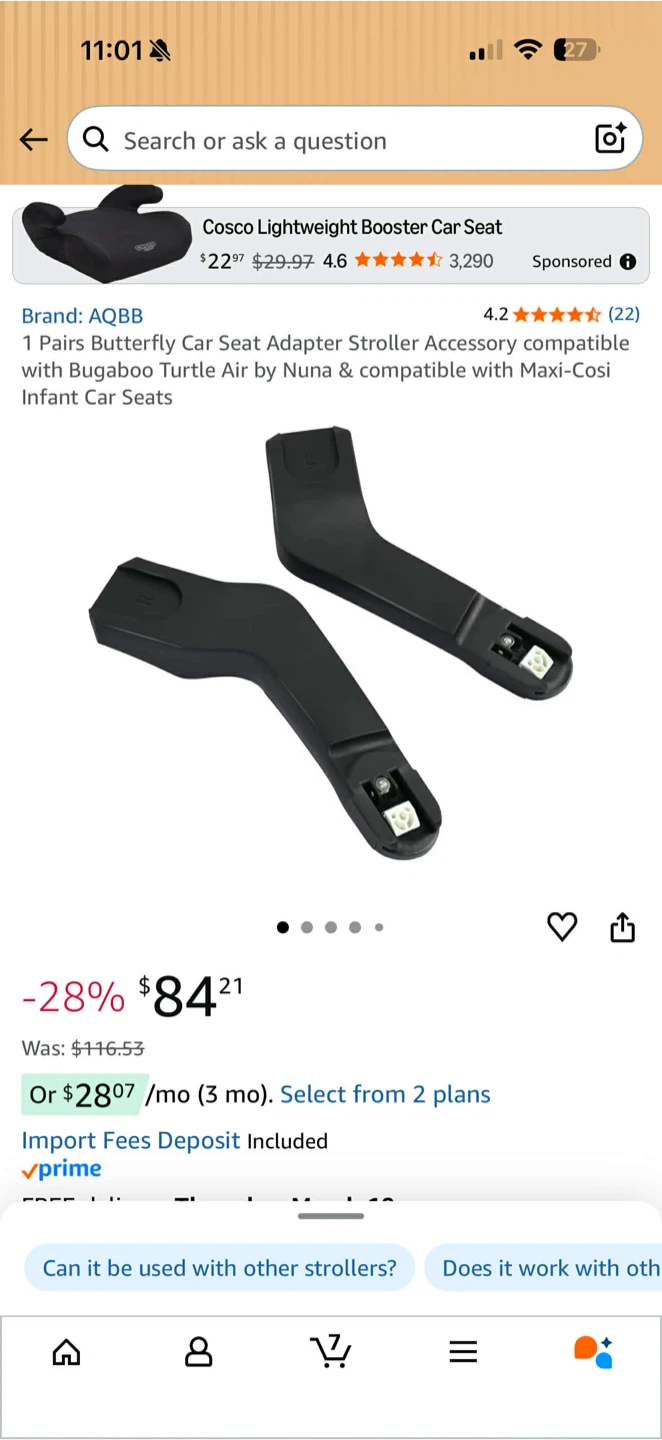 Bugaboo Car Seat Adapter Stroller Accessory