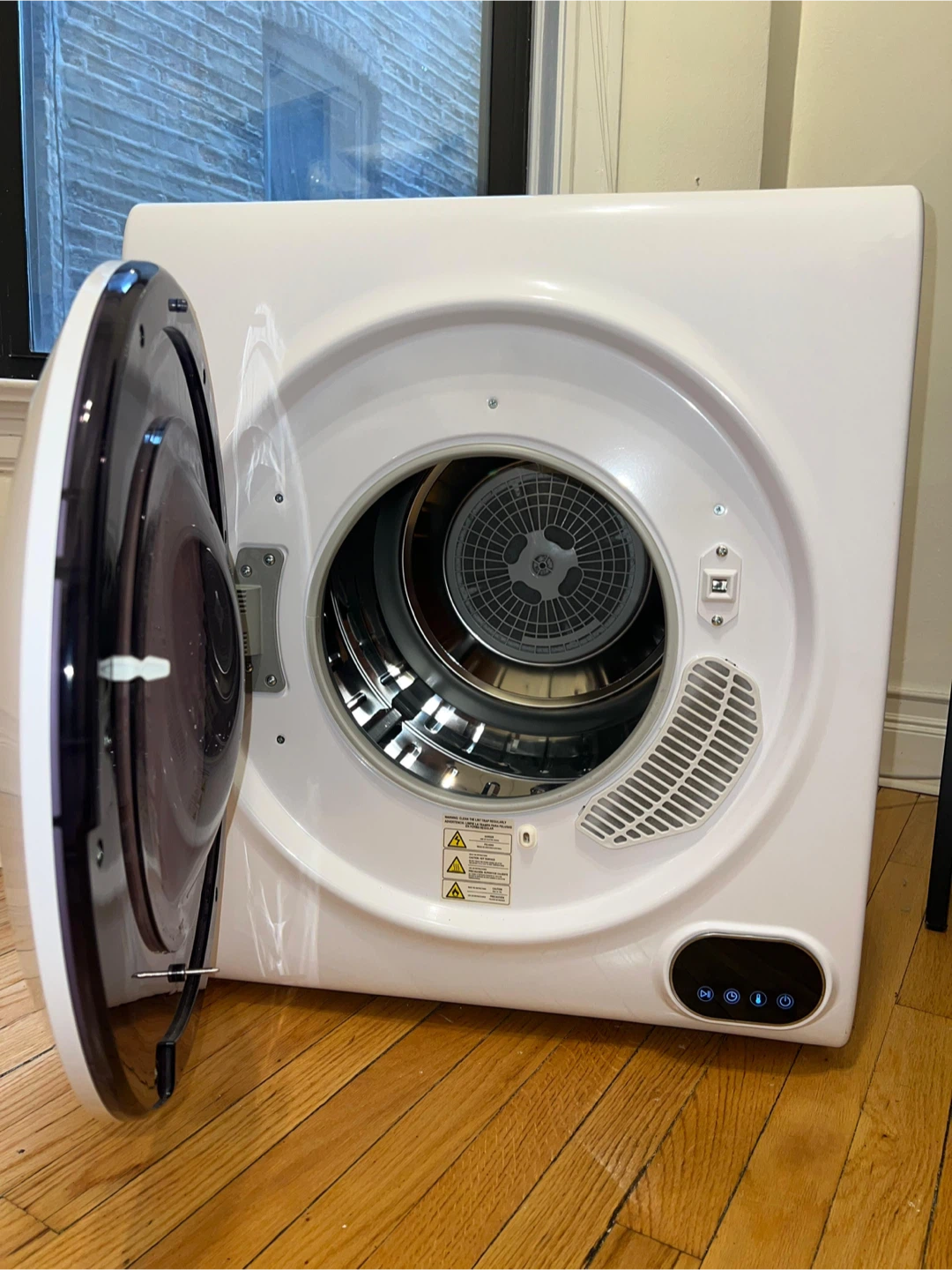 White Compact Electric Clothes Dryer
