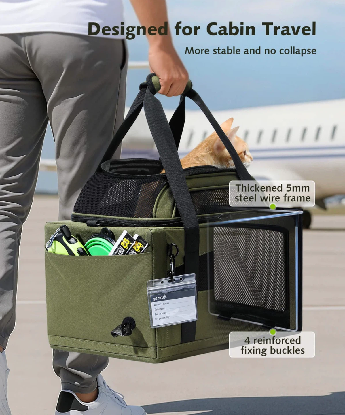 Pecute Airline Approved Expandable Pet Carrier BN - photo 2