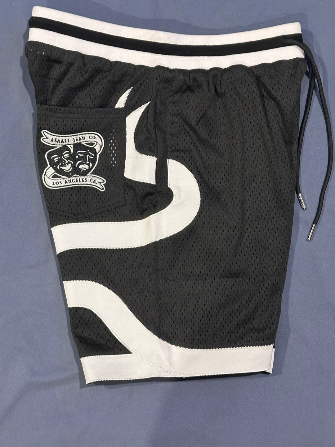 ASAALI JEAN CO. Black Mesh Basketball Shorts Size S - photo 3
