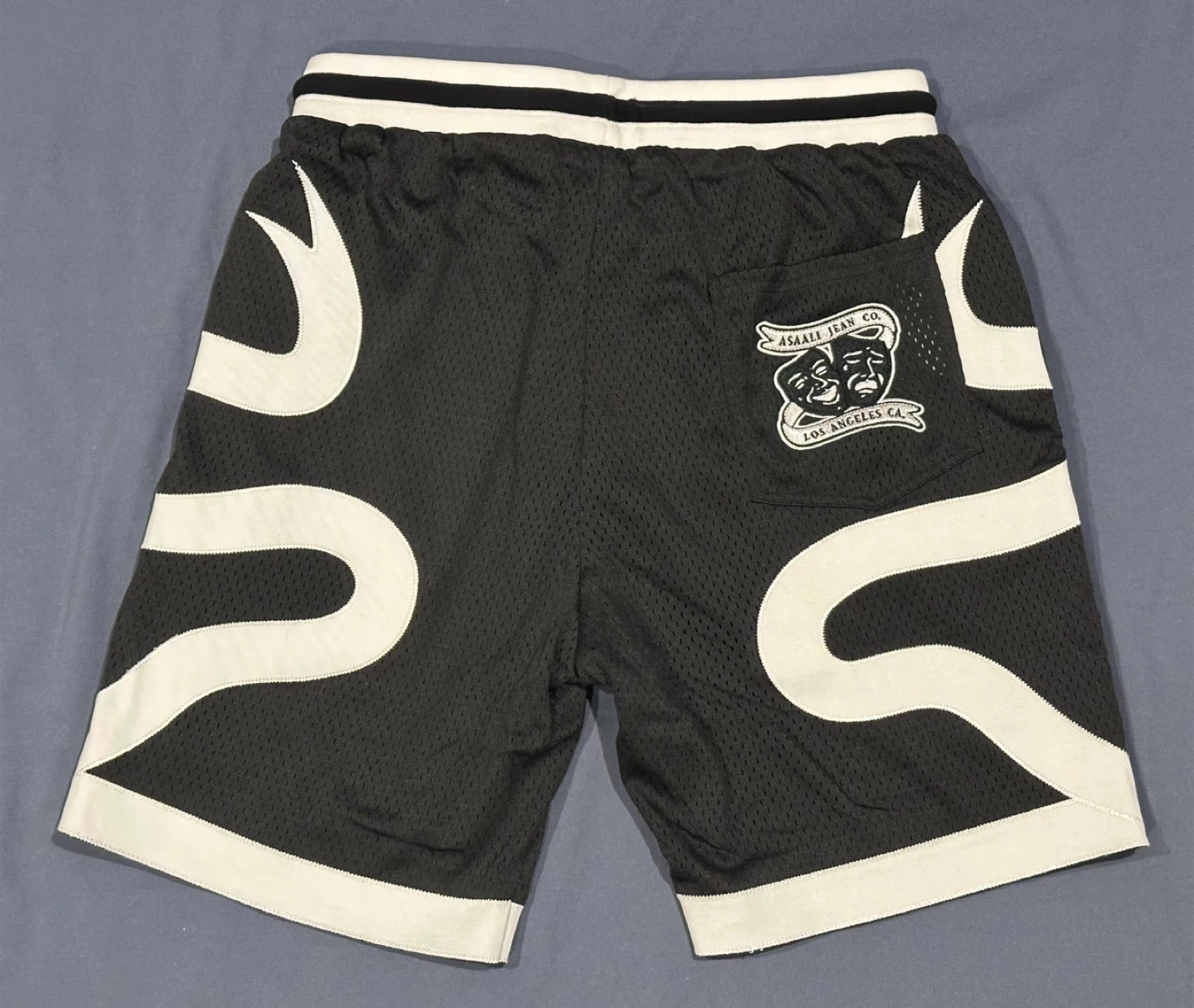 ASAALI JEAN CO. Black Mesh Basketball Shorts Size S - photo 2