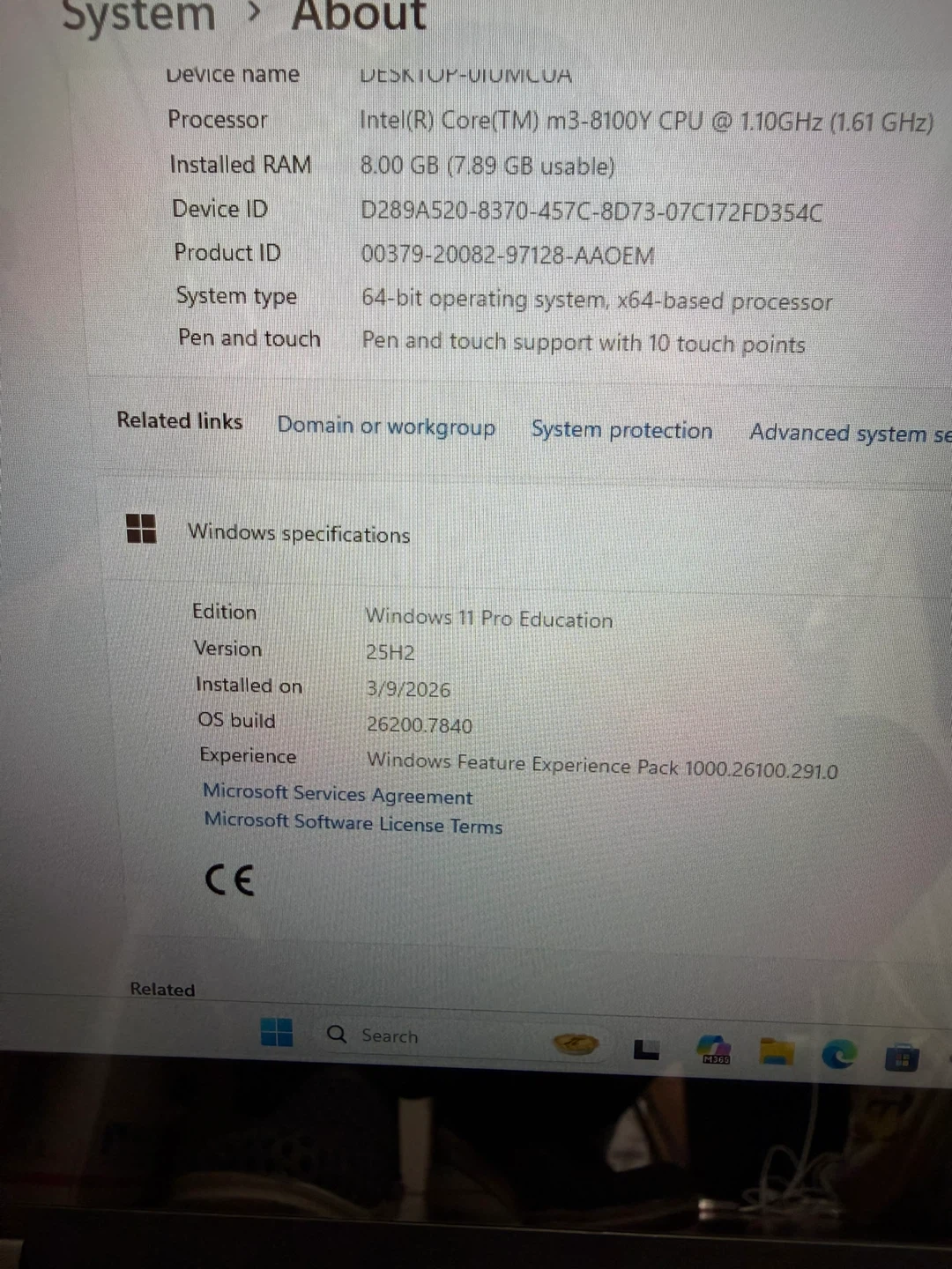 Lenovo 11e Laptop 6th Gen 8GB RAM 128GB SSD touchscreen - photo 3