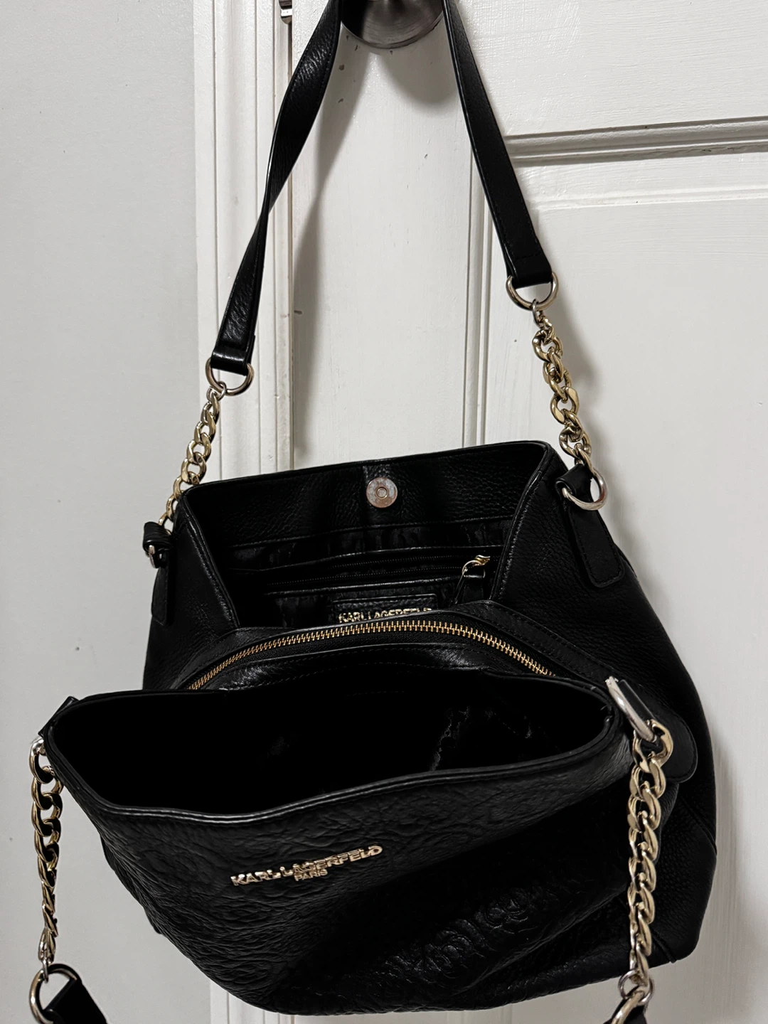 Karl Lagerfeld Black Leather Handbag - photo 2