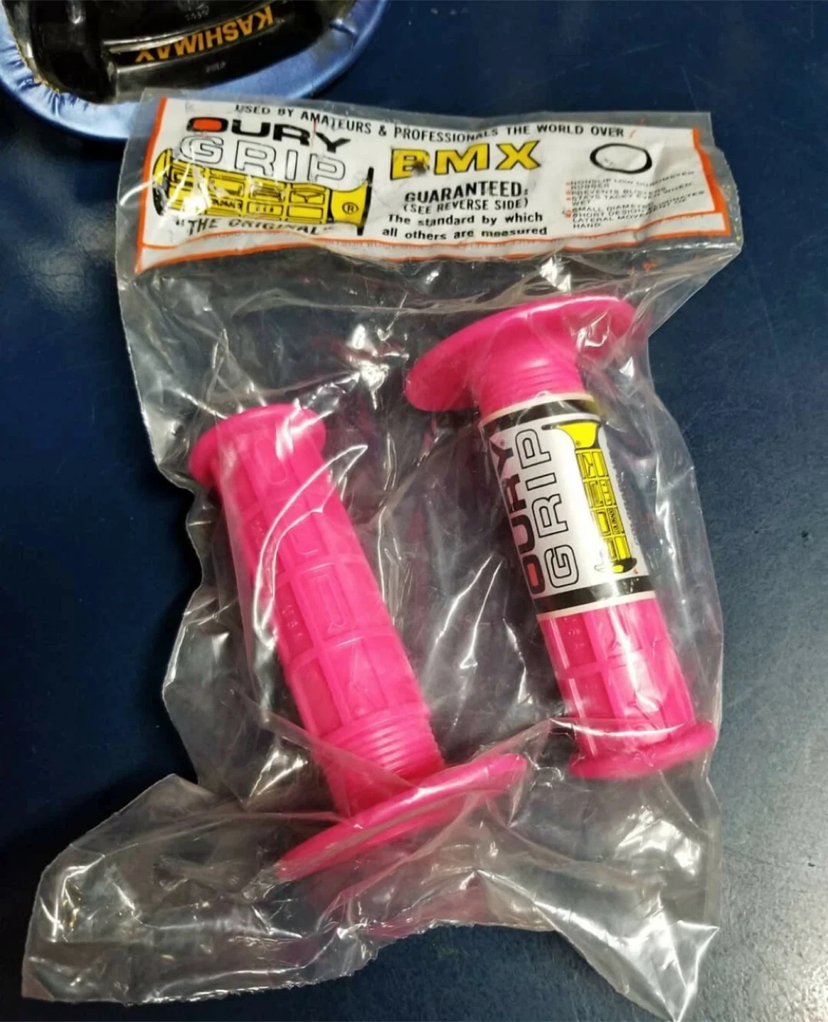 1980s Original old stock BMX hot pink Oury Grips