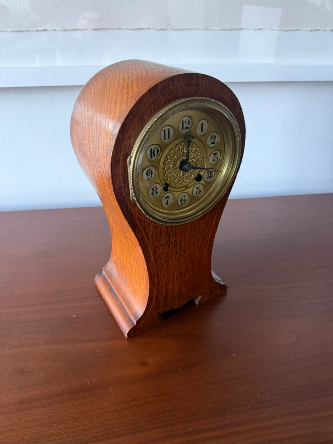 Antique Wooden Mantel Clock