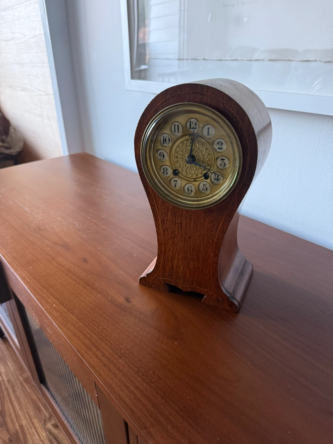 Antique Wooden Mantel Clock - photo 2