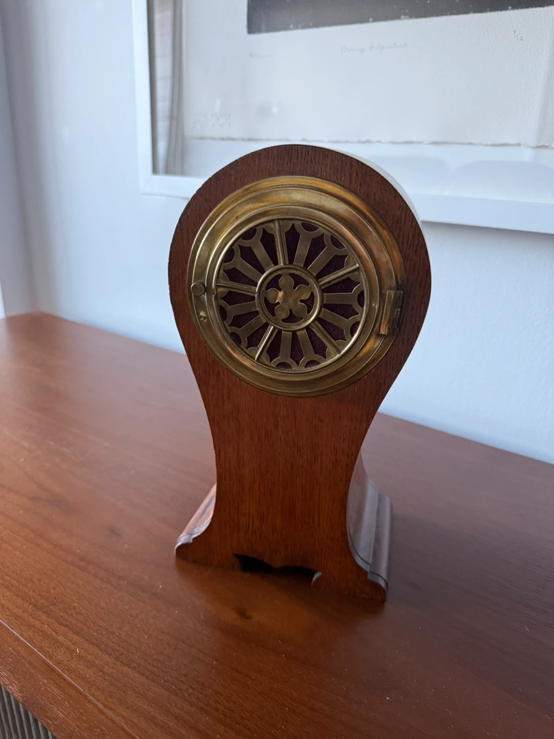 Antique Wooden Mantel Clock - photo 4