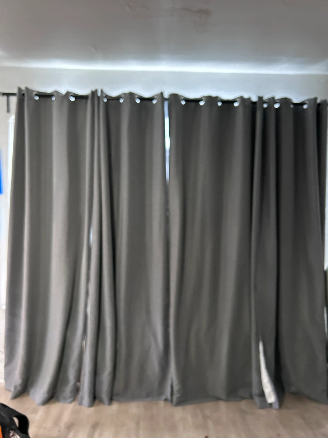 Grey Grommet Curtains (Set of 4) - photo 2