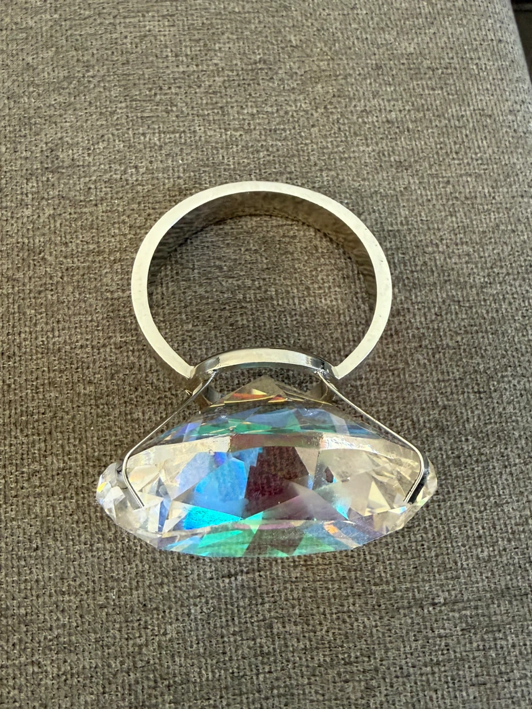 Crystal Paperweight with Silver Ring - photo 4