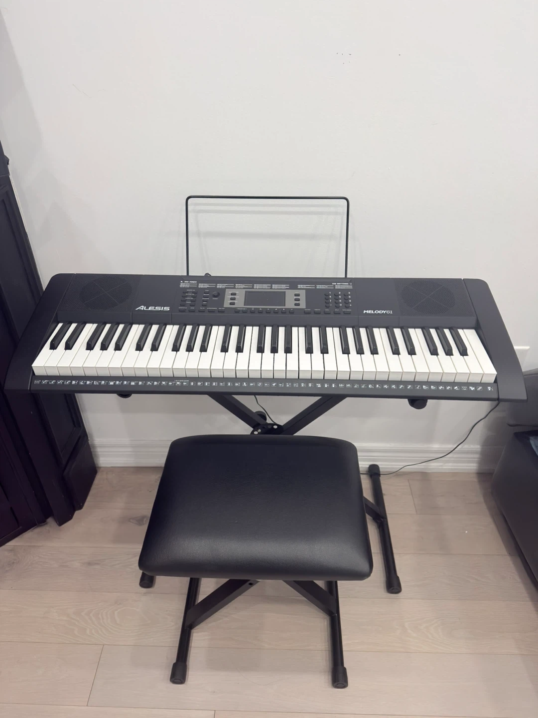 MOVING SALE- Alesis Melody 61 Keyboard with Seat