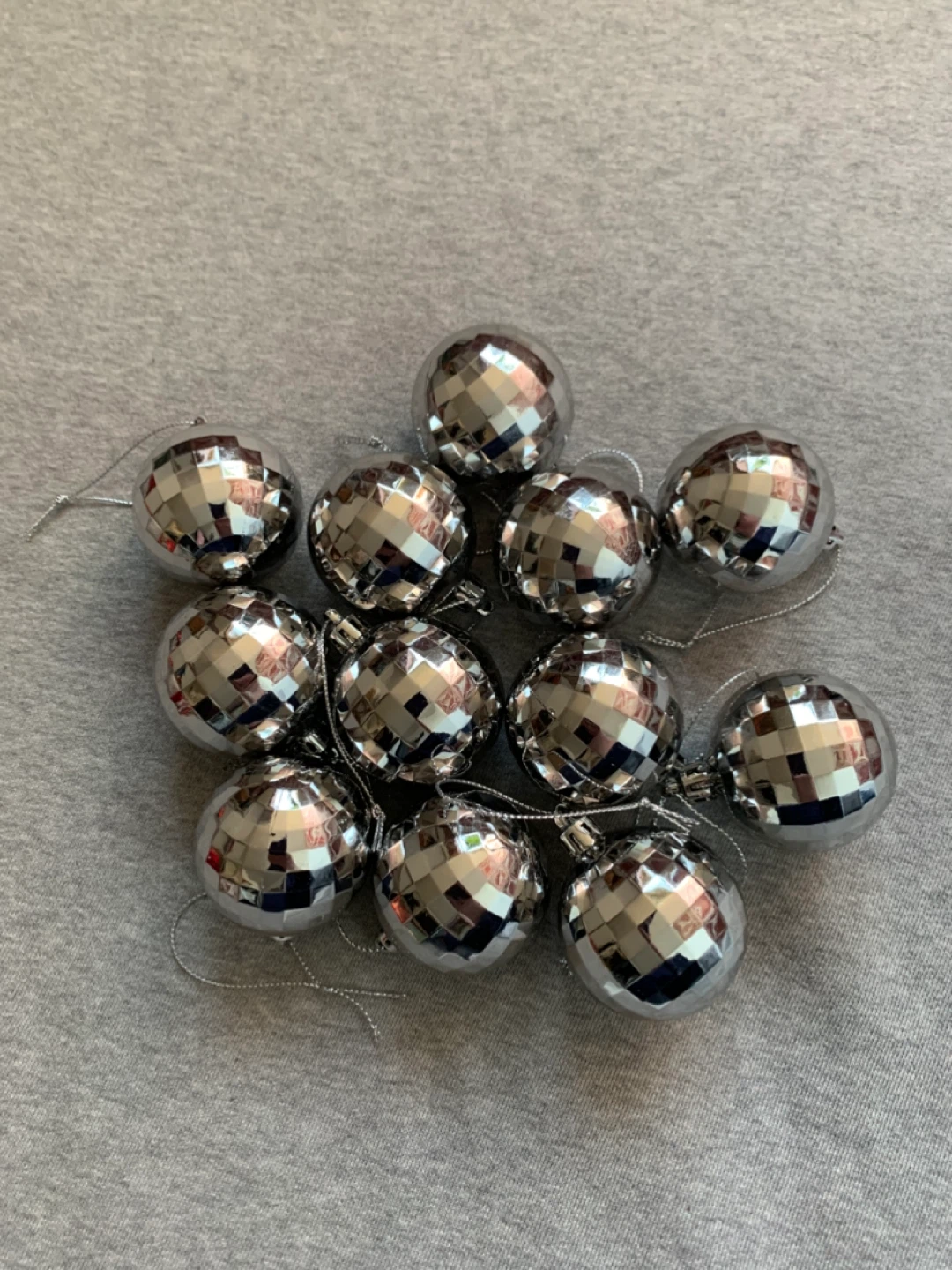 12 Excellent Quality Medium Sized Disco Ball Ornaments