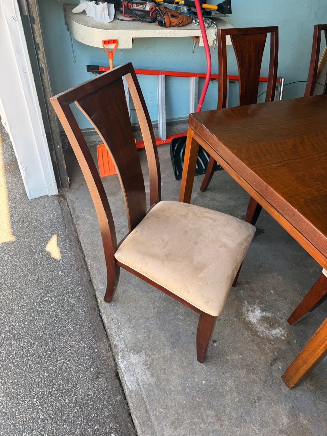 Wooden Dining Table with 6 Chairs