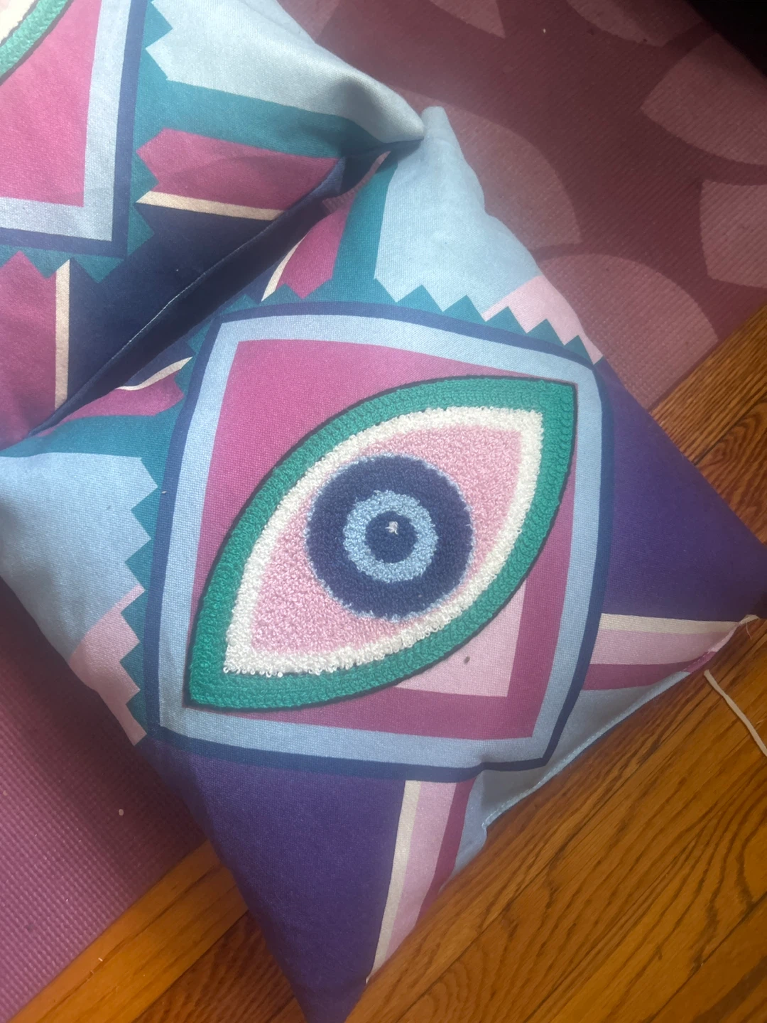 Decorative Throw Pillow - Evil Eye Design