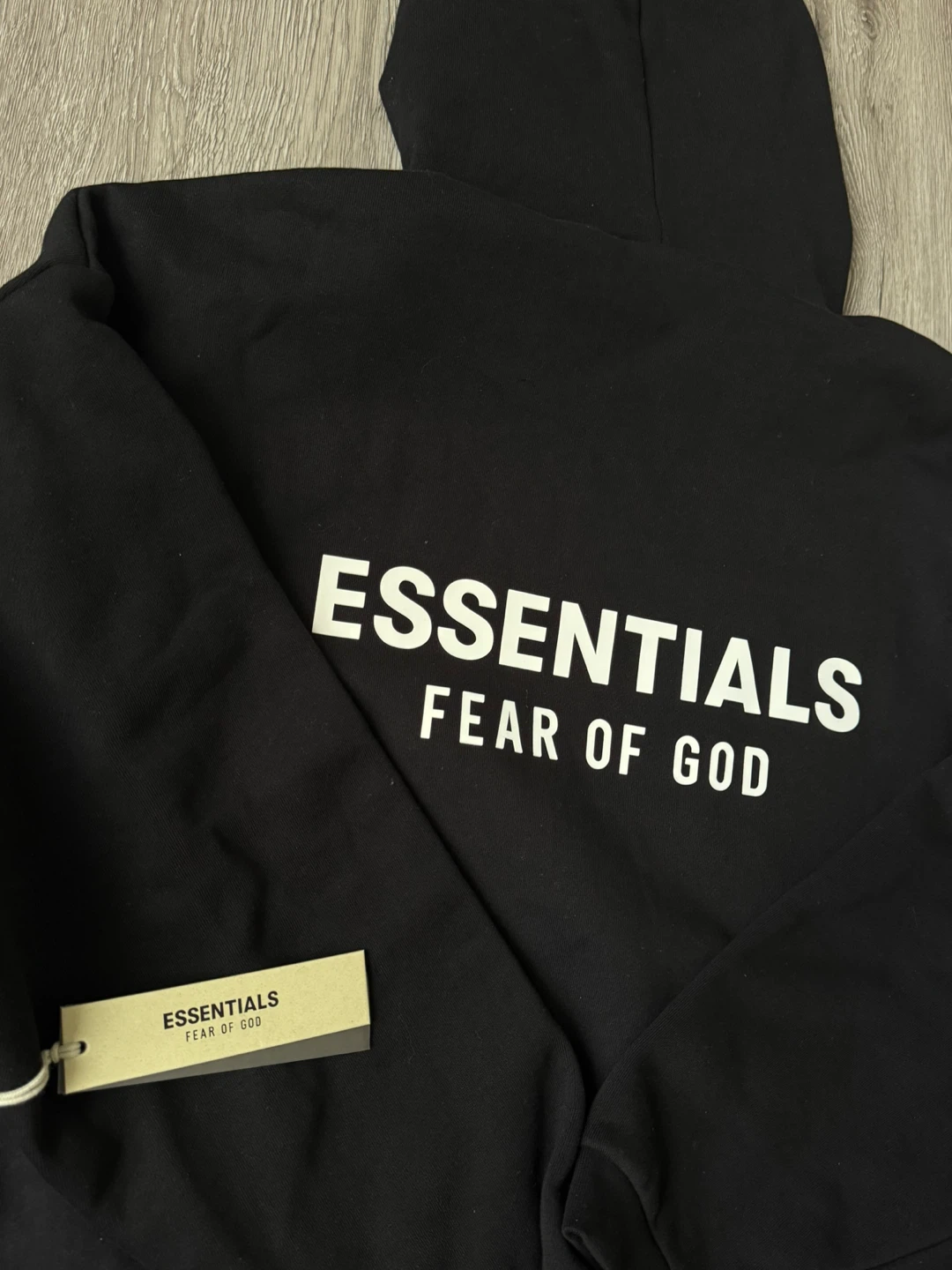Fear of God Essentials Black Hoodie - photo 3
