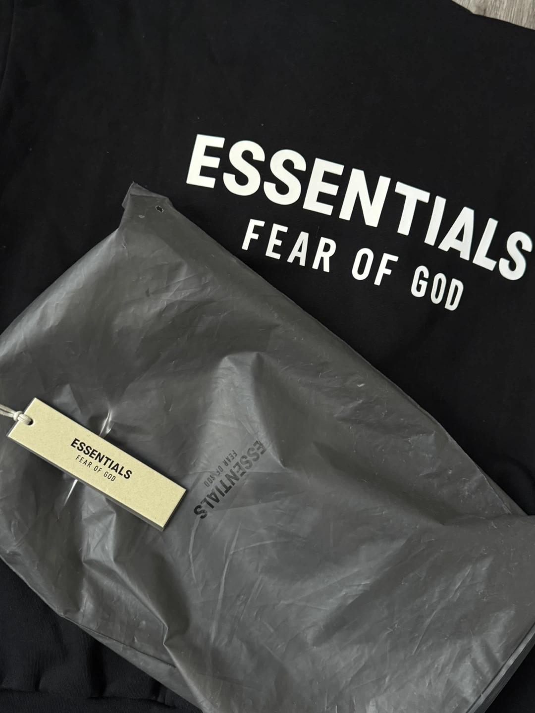 Fear of God Essentials Black Hoodie - photo 4