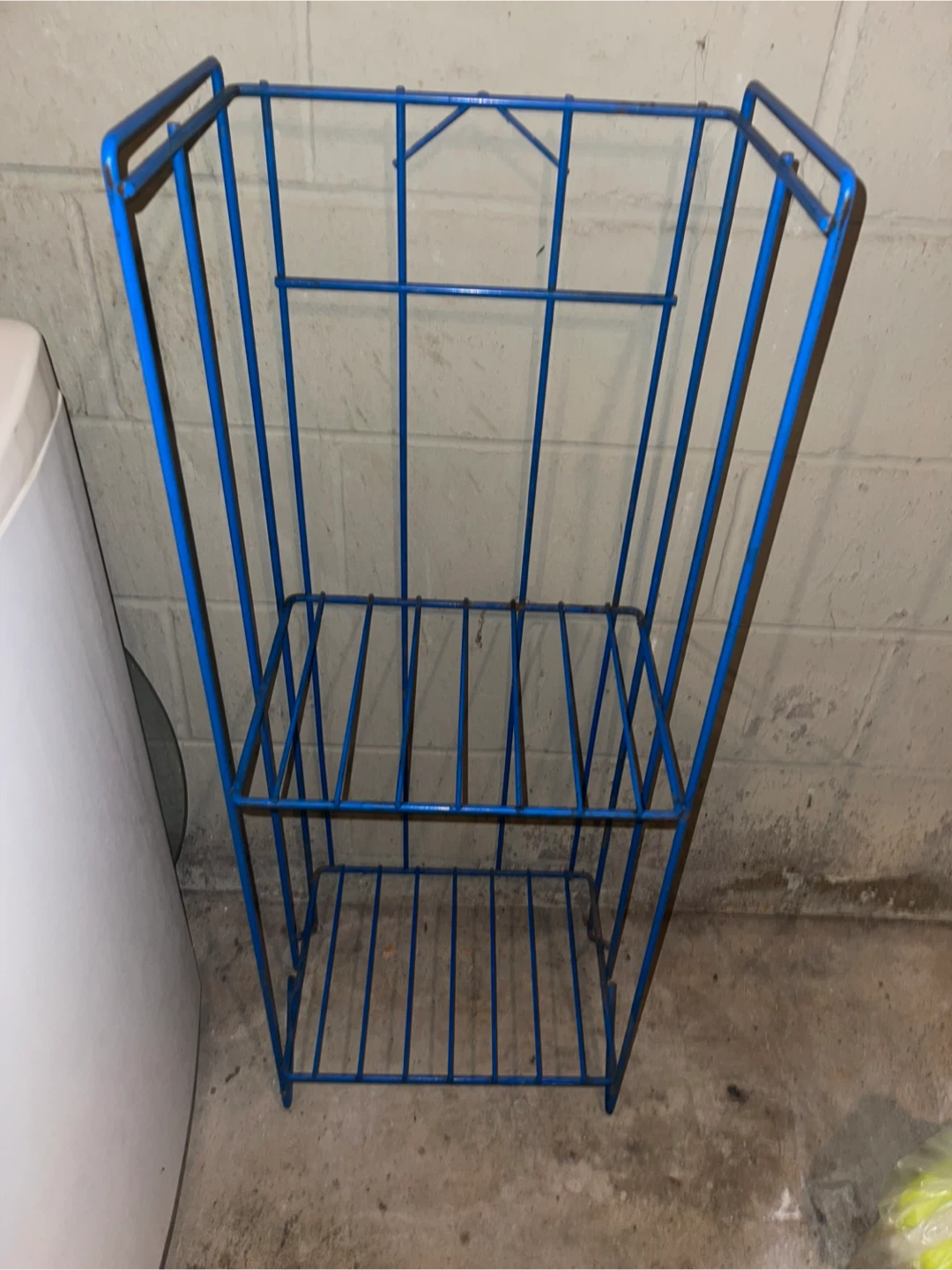 Blue Wire Storage Rack with Shelves