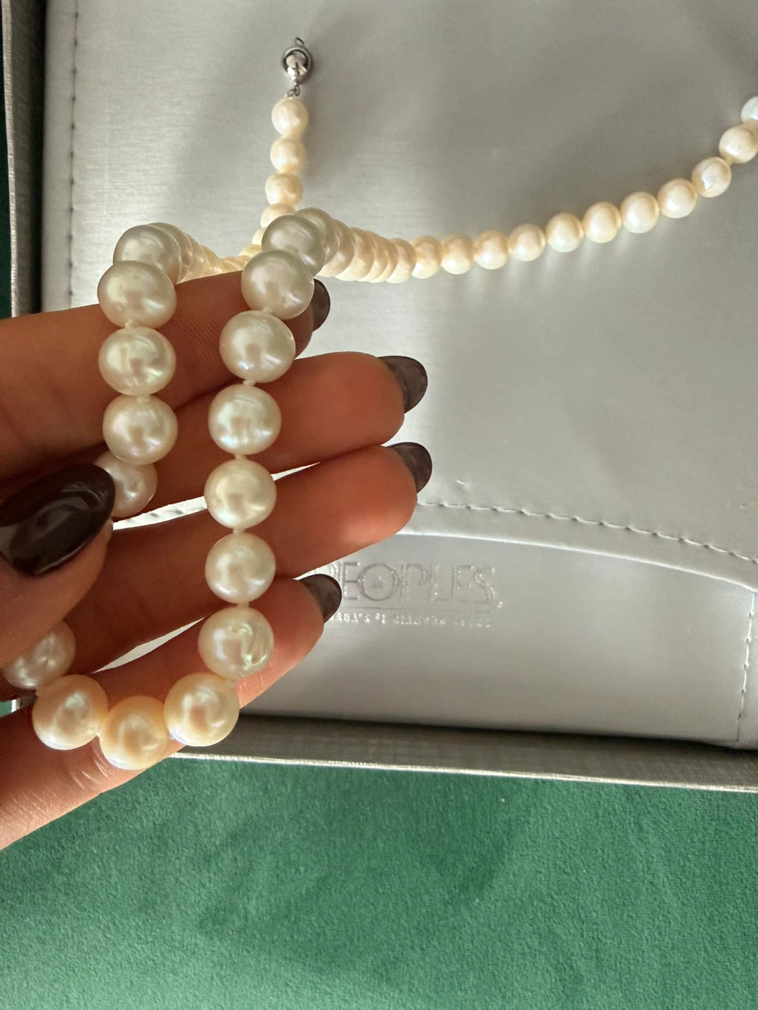 Peoples Fresh water Pearl Necklace with Sterling Silver Clasp - photo 2