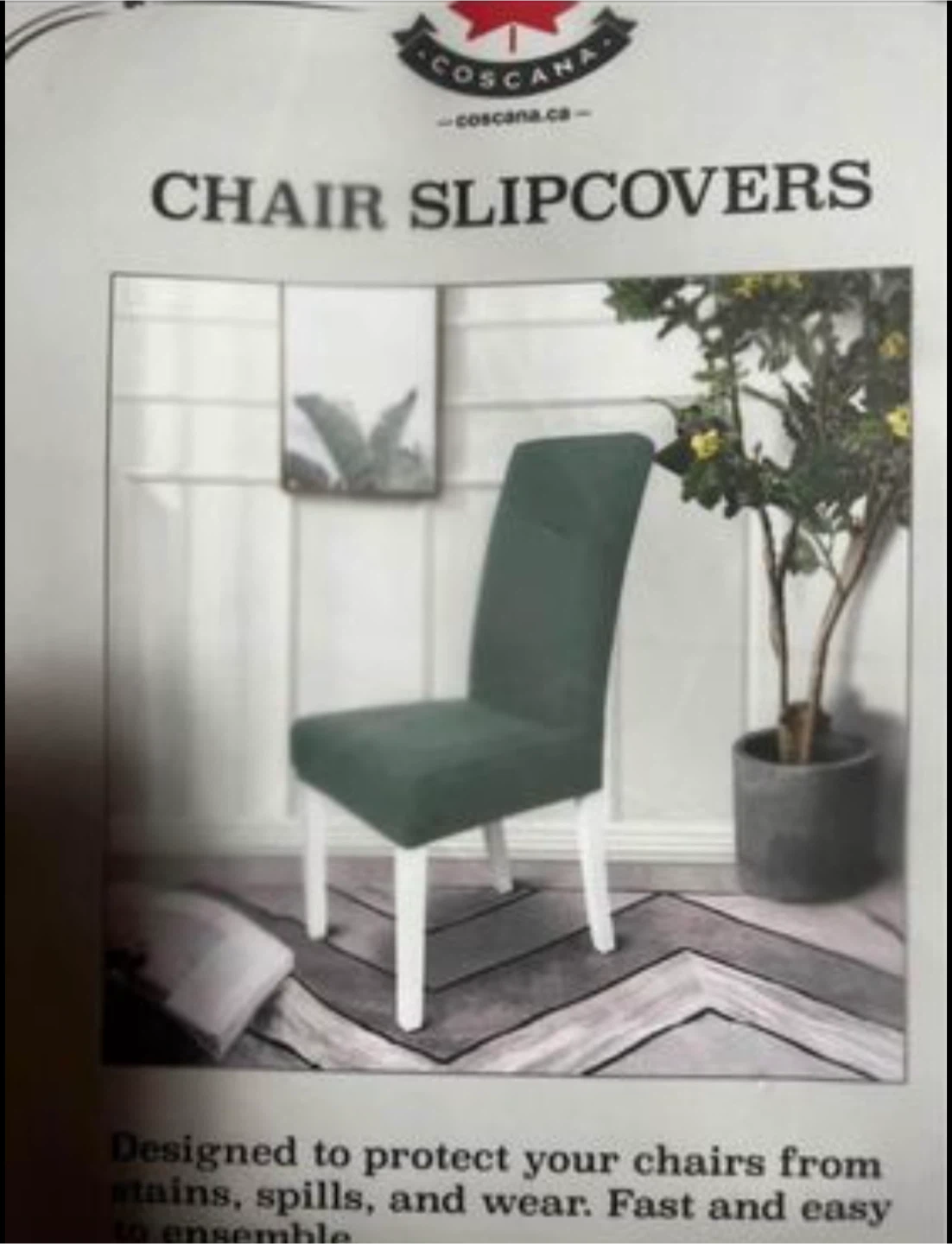 6 Dining chair slipcovers– blue – brand new/never used - photo 3