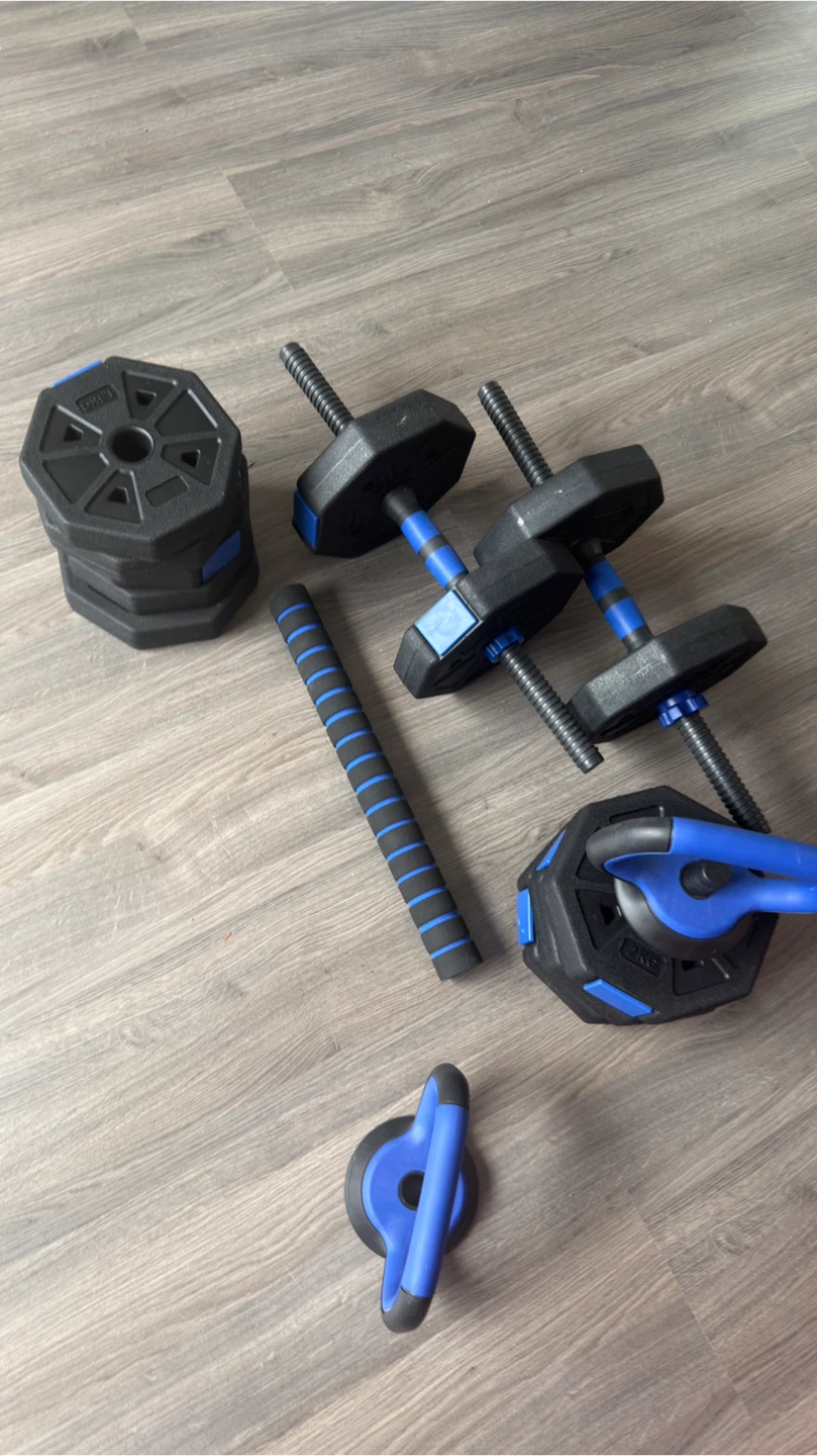 Adjustable Dumbbell Set with Barbell Connector - photo 2