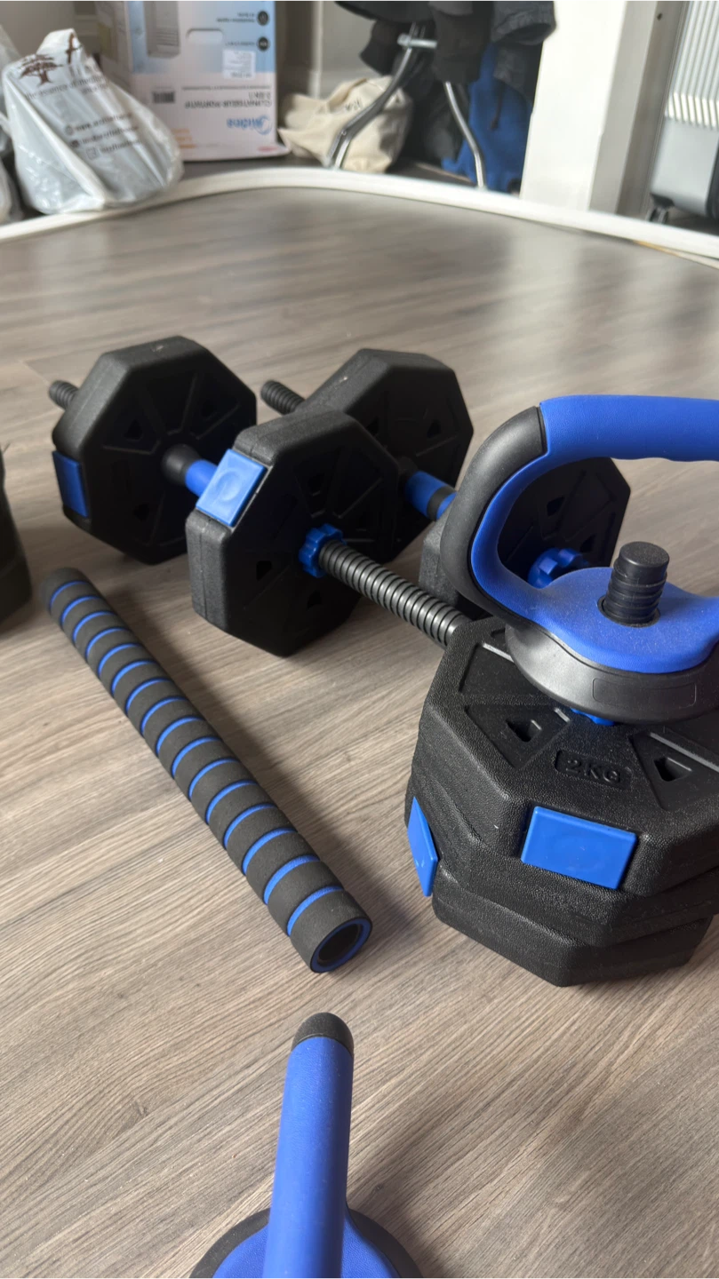 Adjustable Dumbbell Set with Barbell Connector