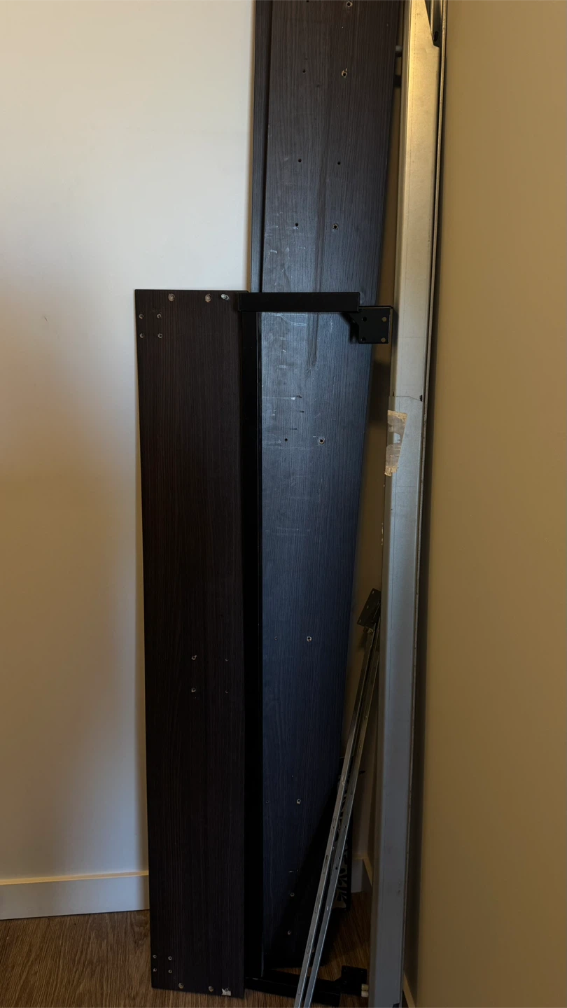 Dark Wood Bed Frame with Slats - photo 2