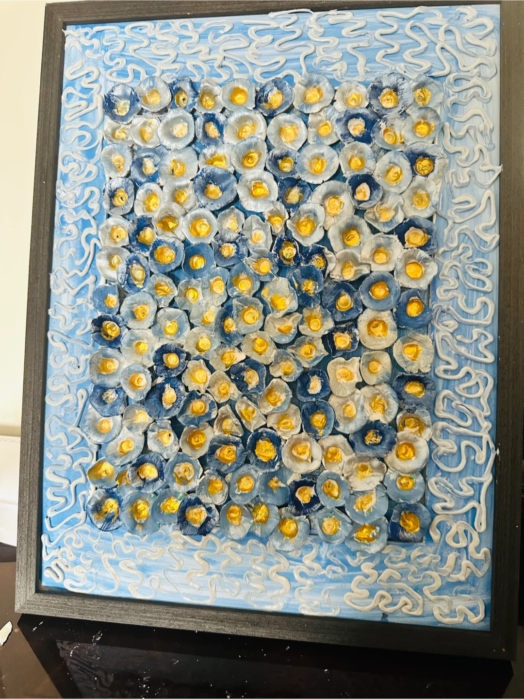 Framed Textured Floral Wall Art