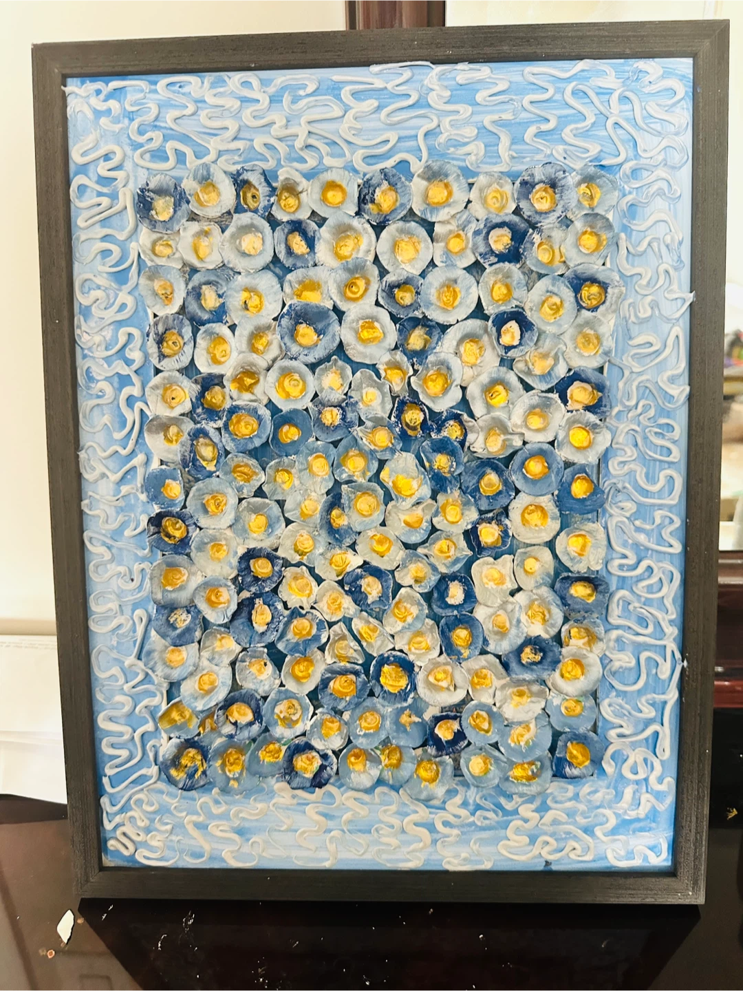 Framed Textured Floral Wall Art - photo 2