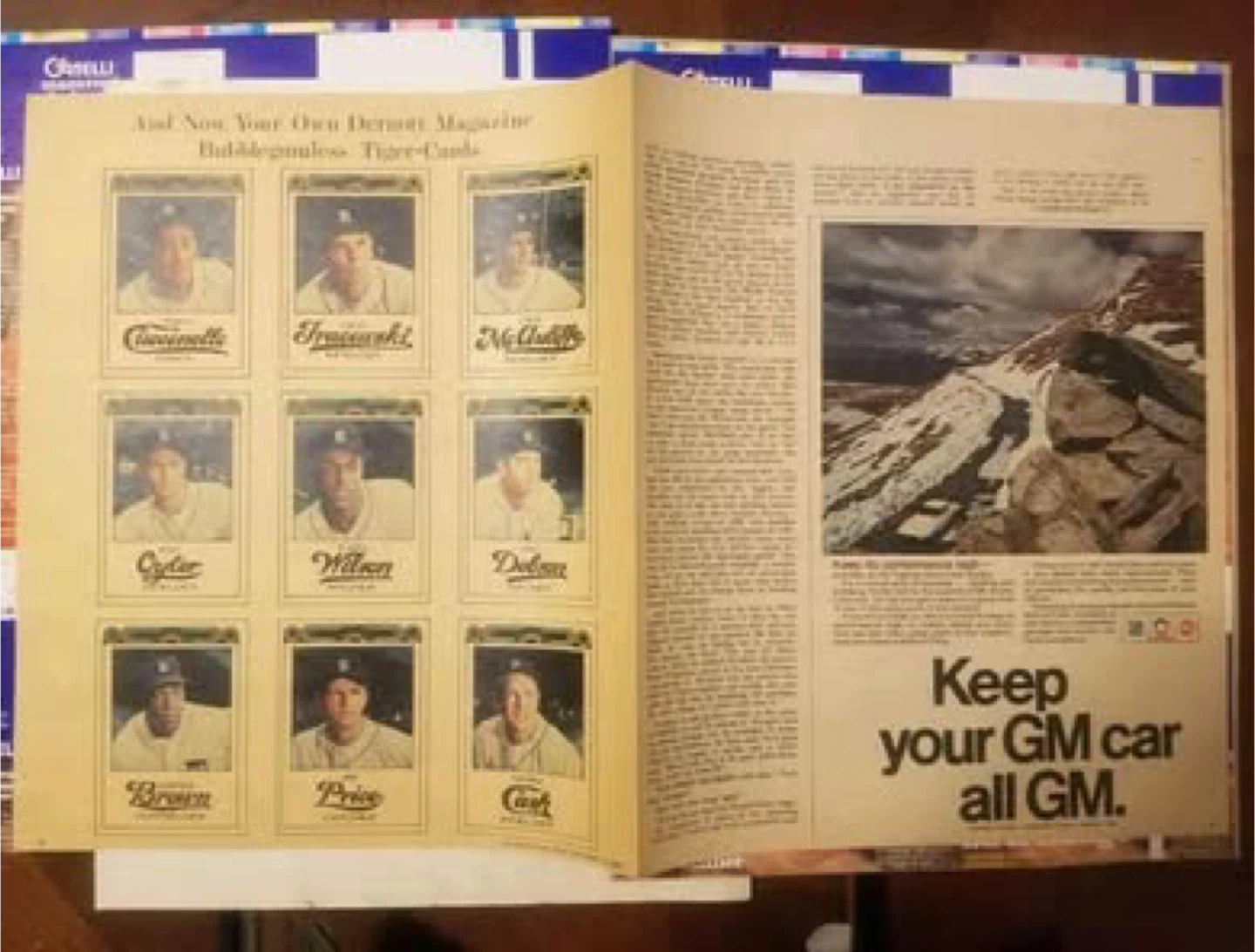 Original 1968 Detroit Tigers Bubblegumless Cards Uncut - photo 3