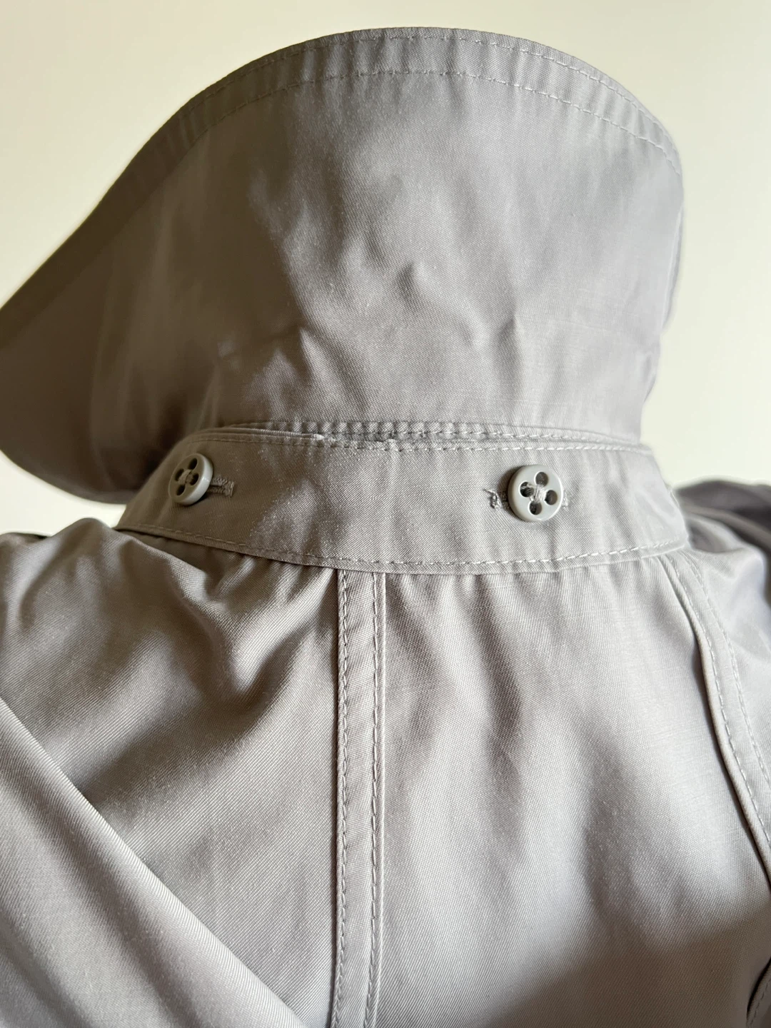Cole Haan Light Grey Trench Coat with Hood - photo 4