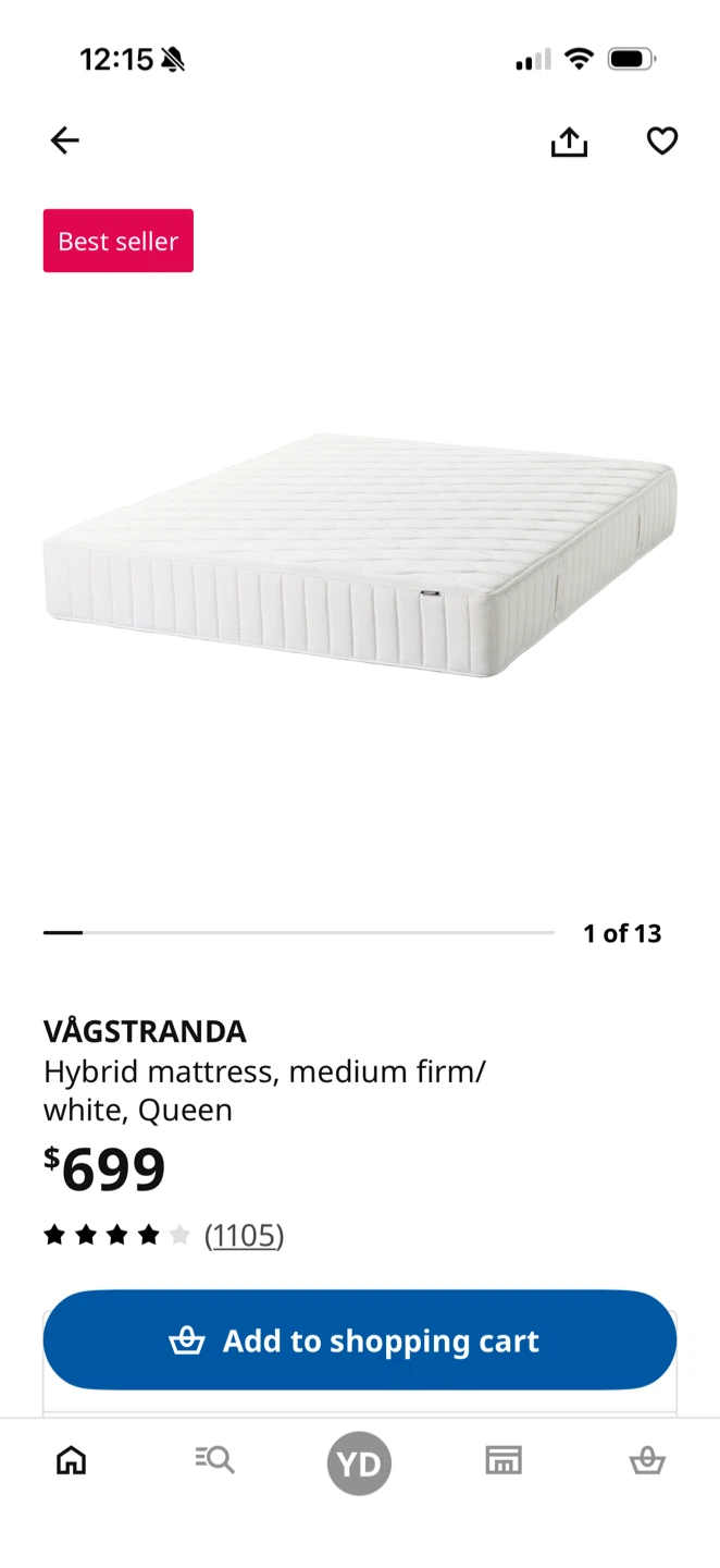 IKEA VÄGSTRANDA Queen Hybrid Mattress - Medium Firm White - photo 4