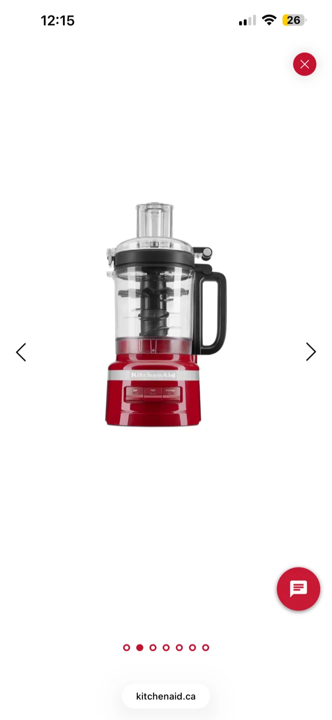 KitchenAid Food Processor - Red - photo 2
