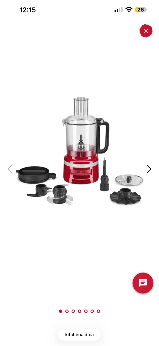 KitchenAid Food Processor - Red