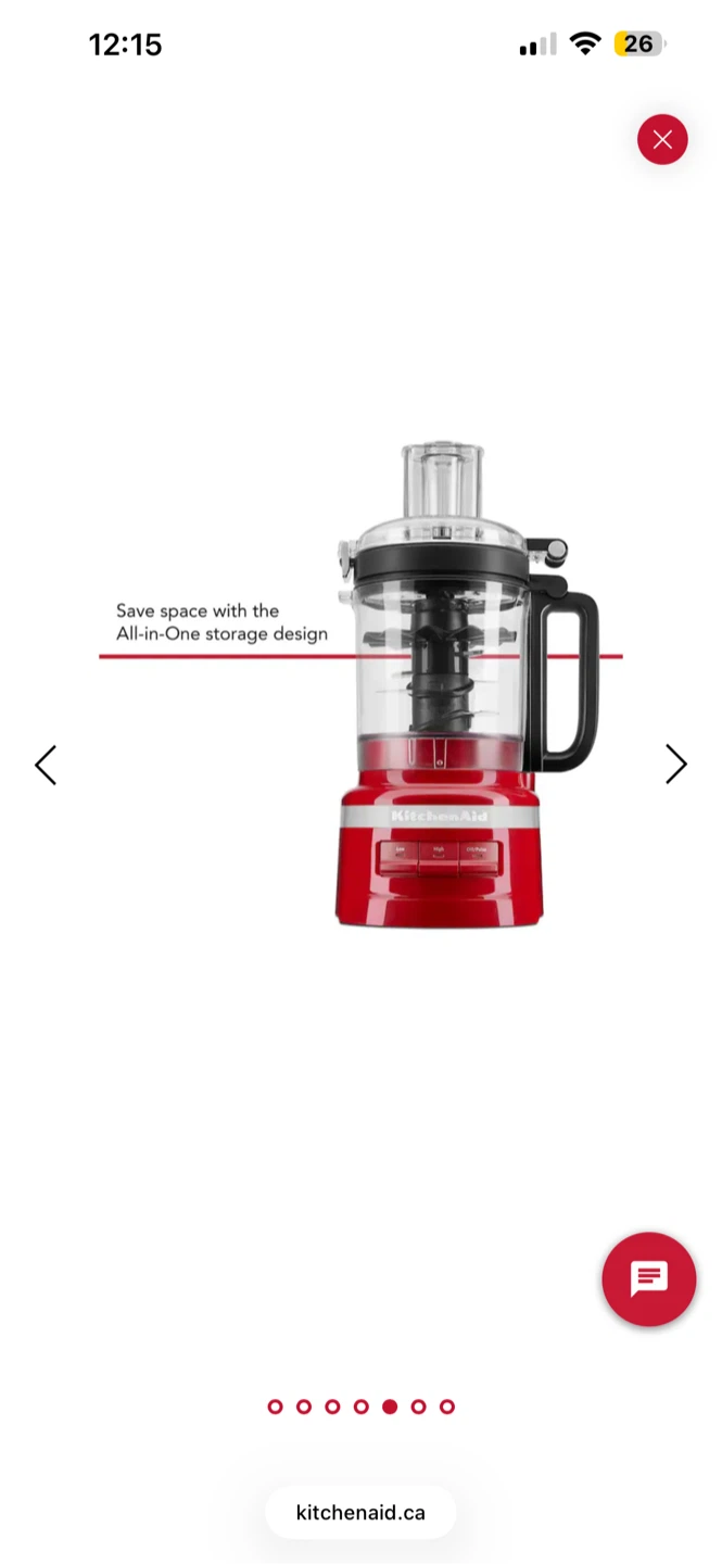 KitchenAid Food Processor - Red - photo 5