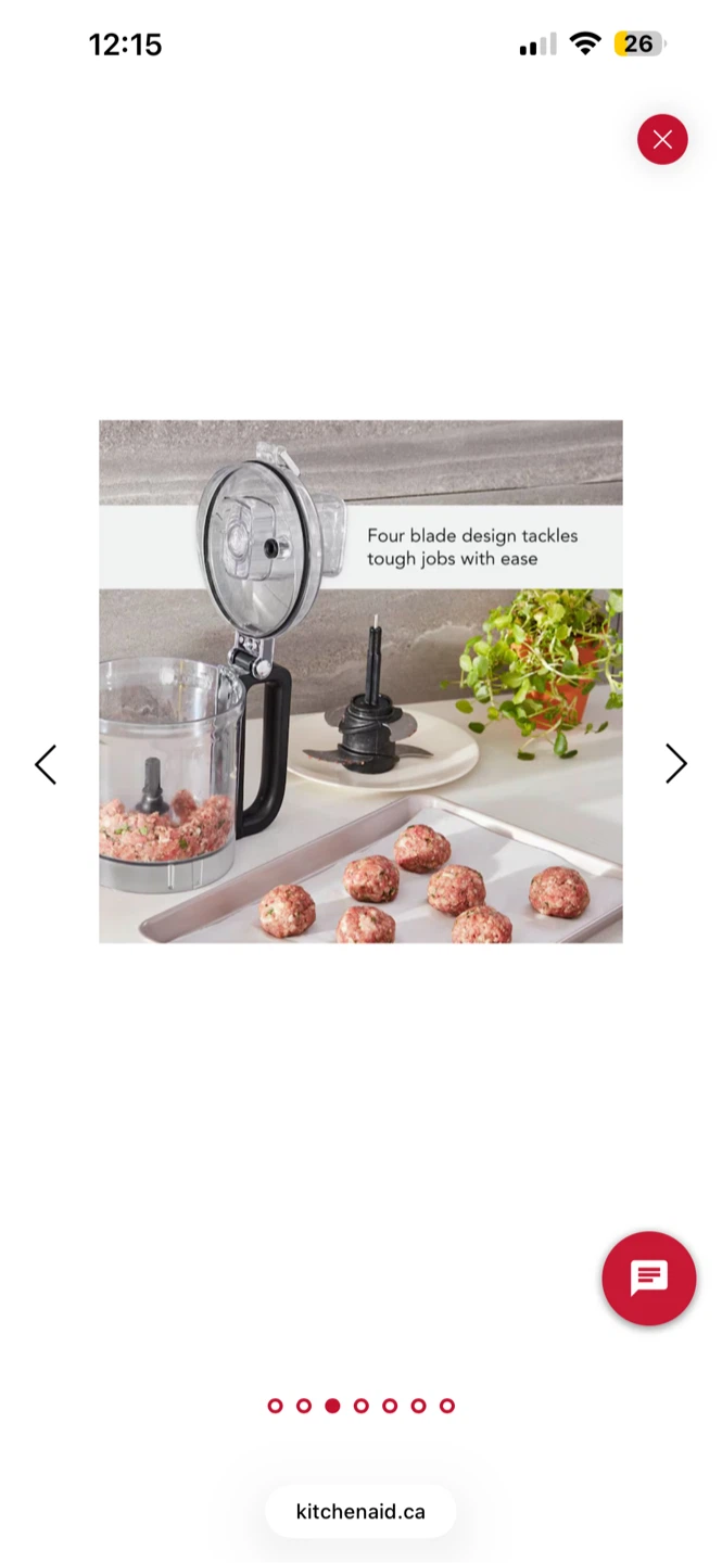 KitchenAid Food Processor - Red - photo 3