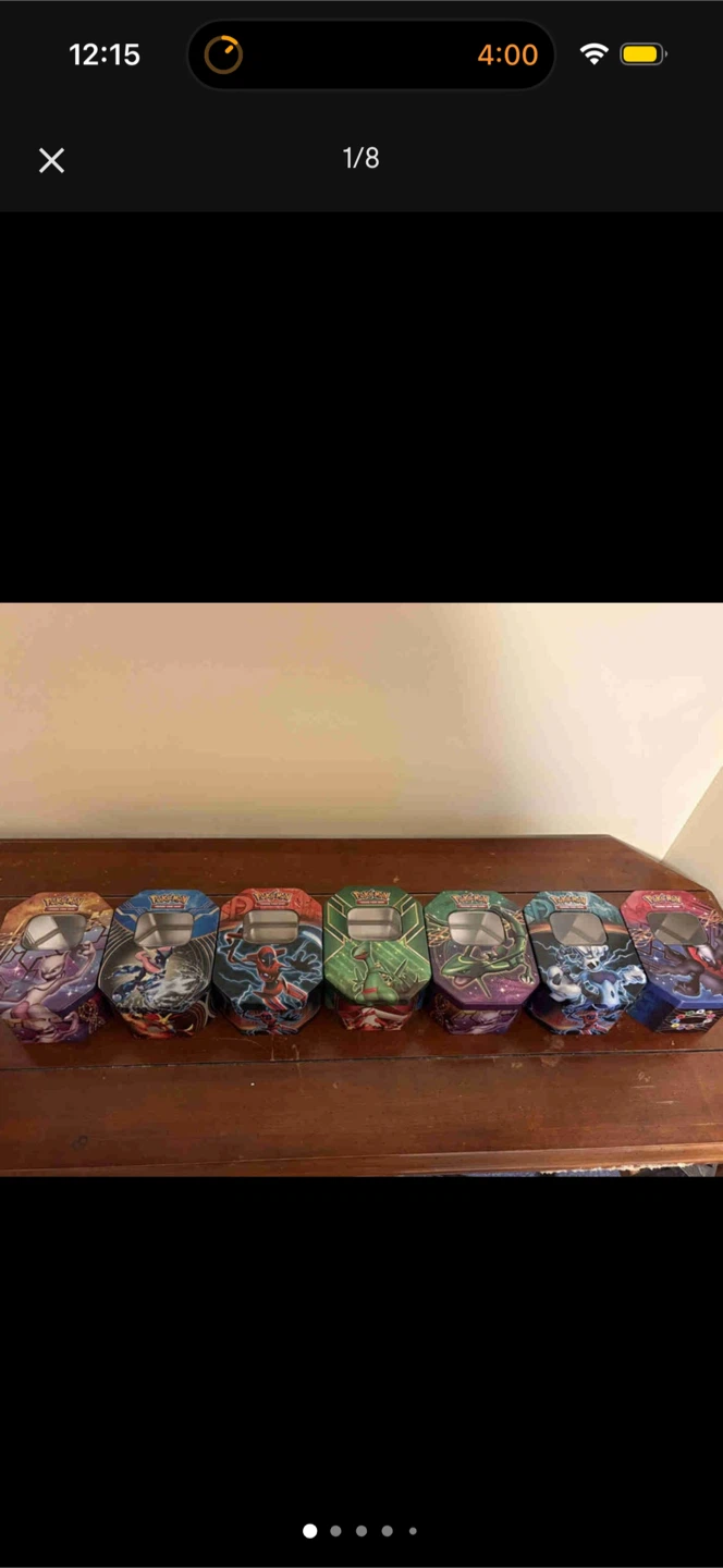 Collection of (7) Pokémon Trading Card Game Tins