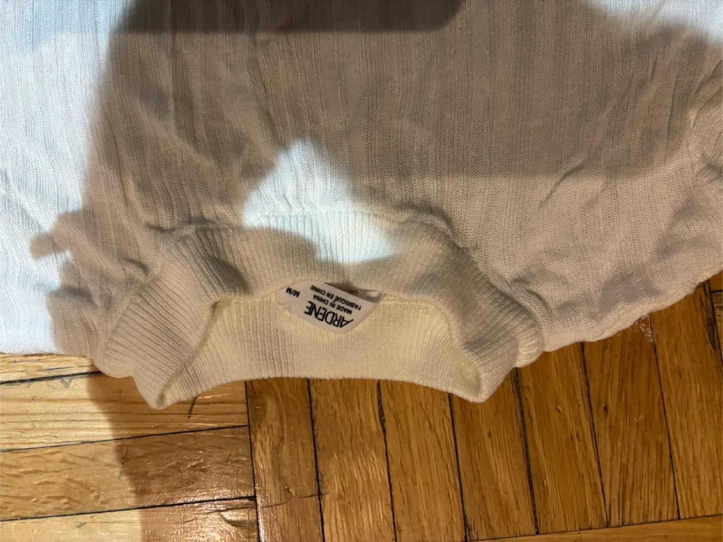 Ardene White Textured Long Sleeve Top