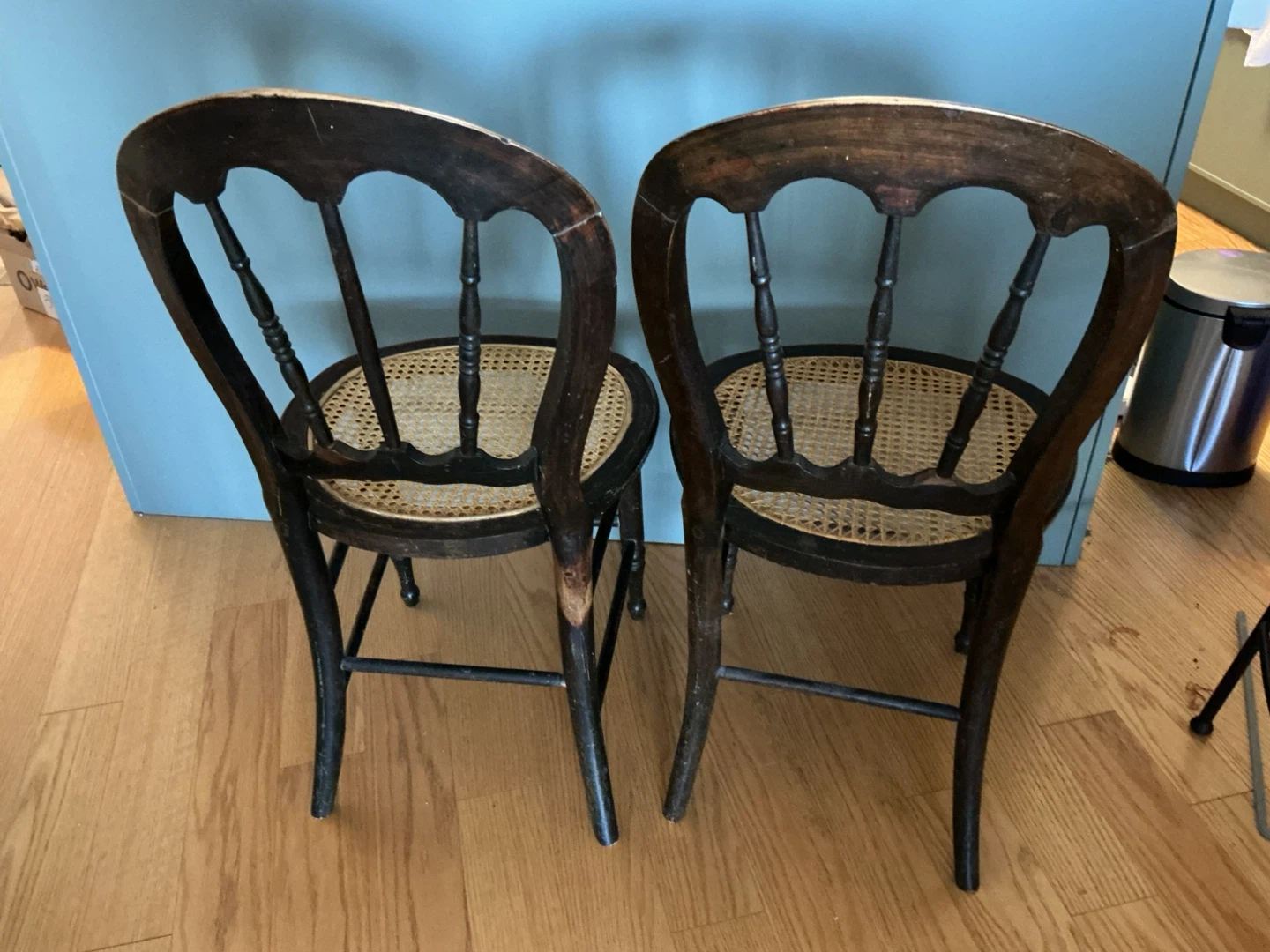Vintage Cane Seat Chairs (Set of 2) - photo 4