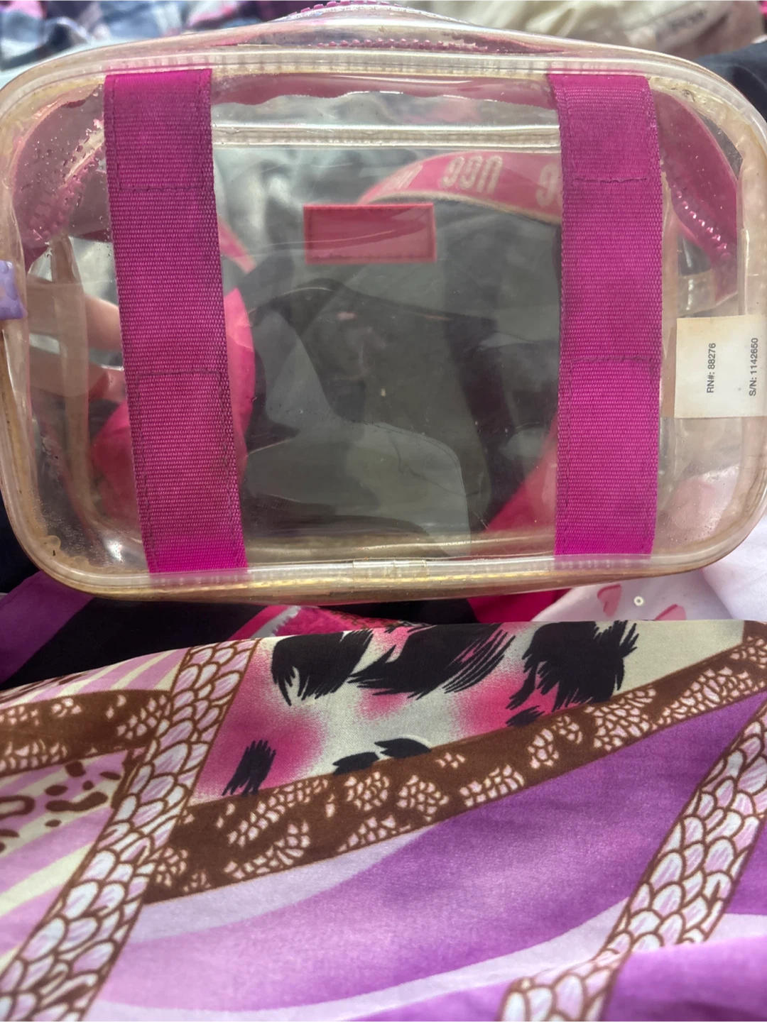 UGG Clear Cosmetic Bag with Pink Accents - photo 2