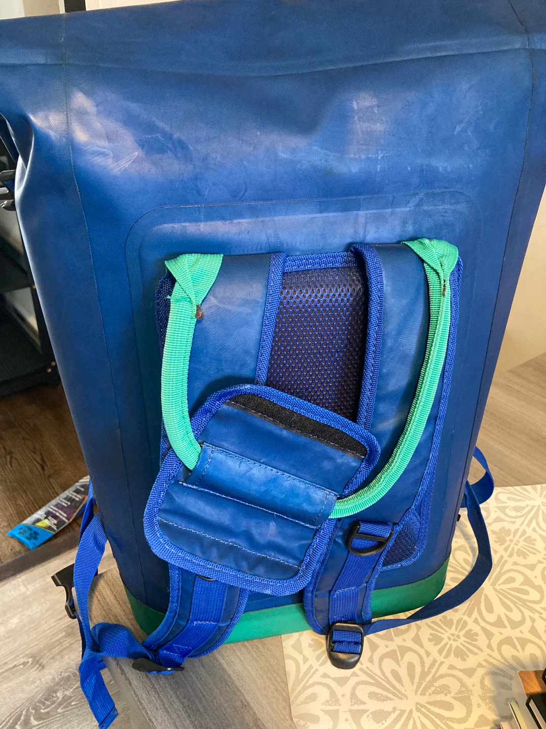 Blue and Teal Insulated Backpack Cooler
