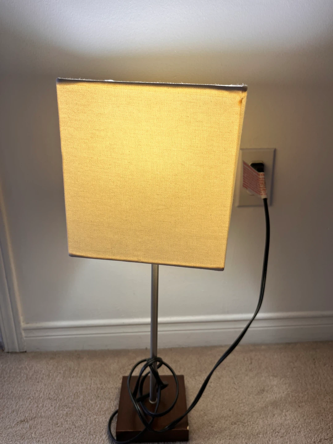 Modern Table Lamp with Square Shade