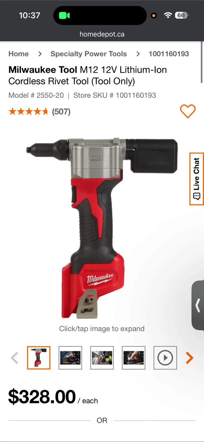 Milwaukee M12 Rivet Tool 2550-20 (Tool Only) - photo 2