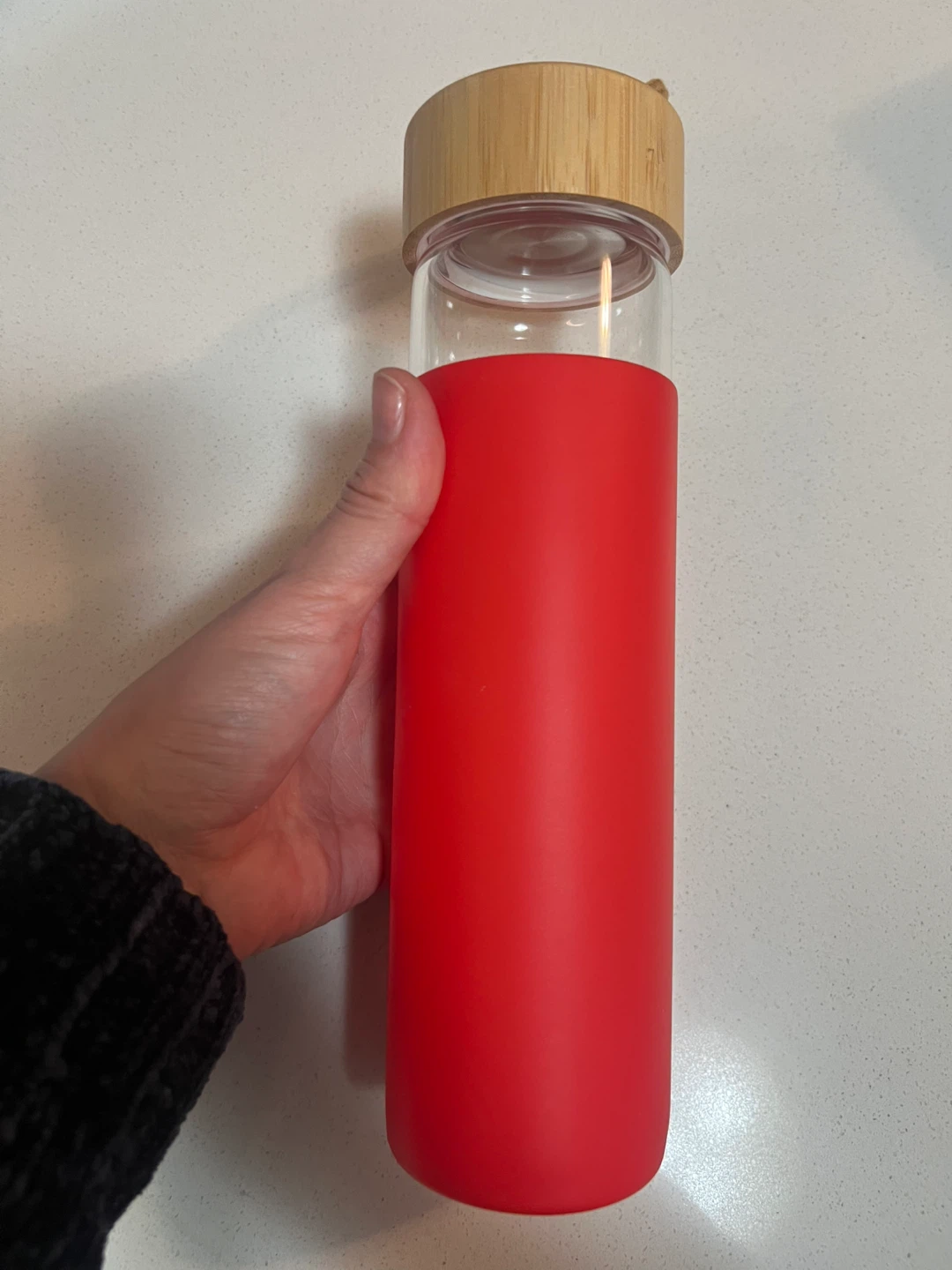 Glass and Bamboo Water Bottle - photo 5